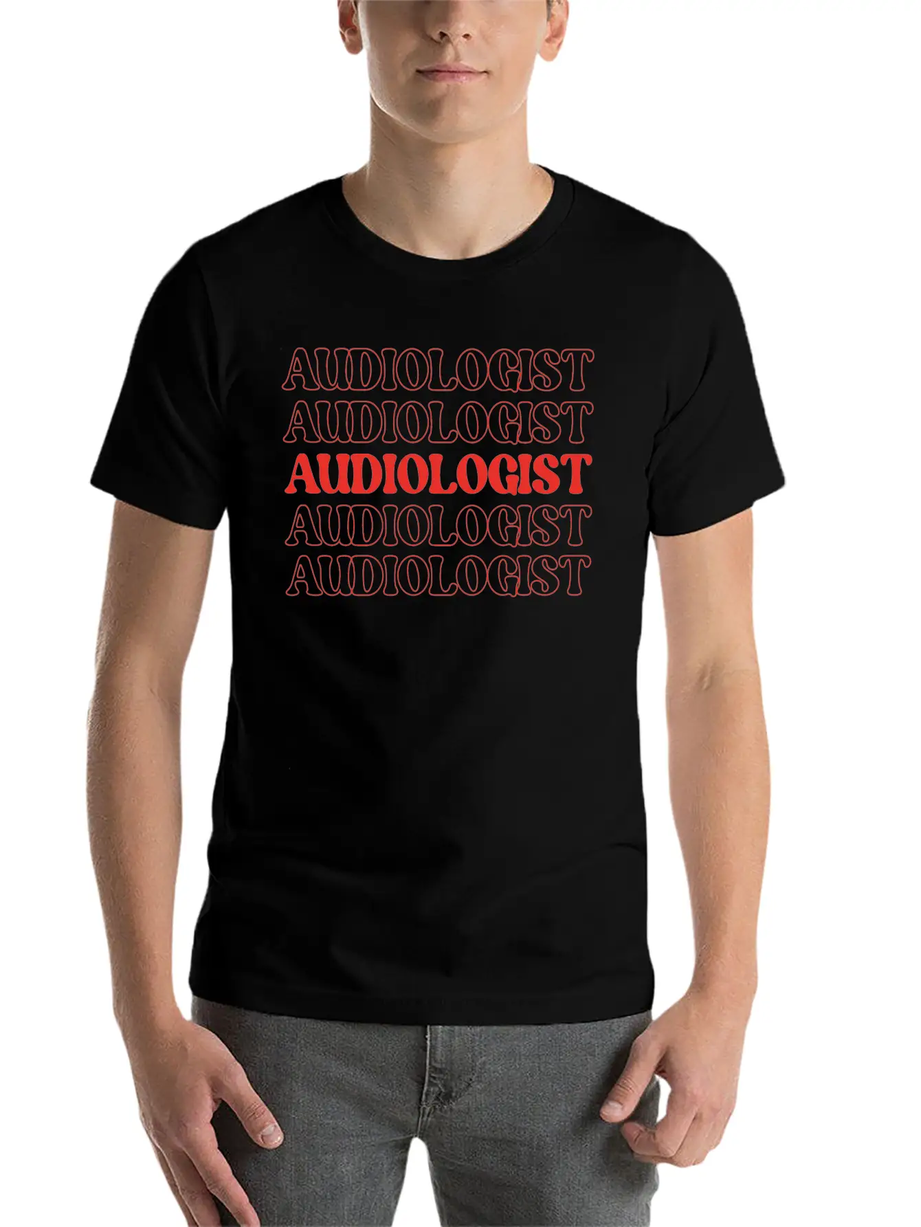 Audiologist Hearing Specialist Audiometrician Ear Stylish Everyday T-Shirt – Unisex Basic Cotton Tee
