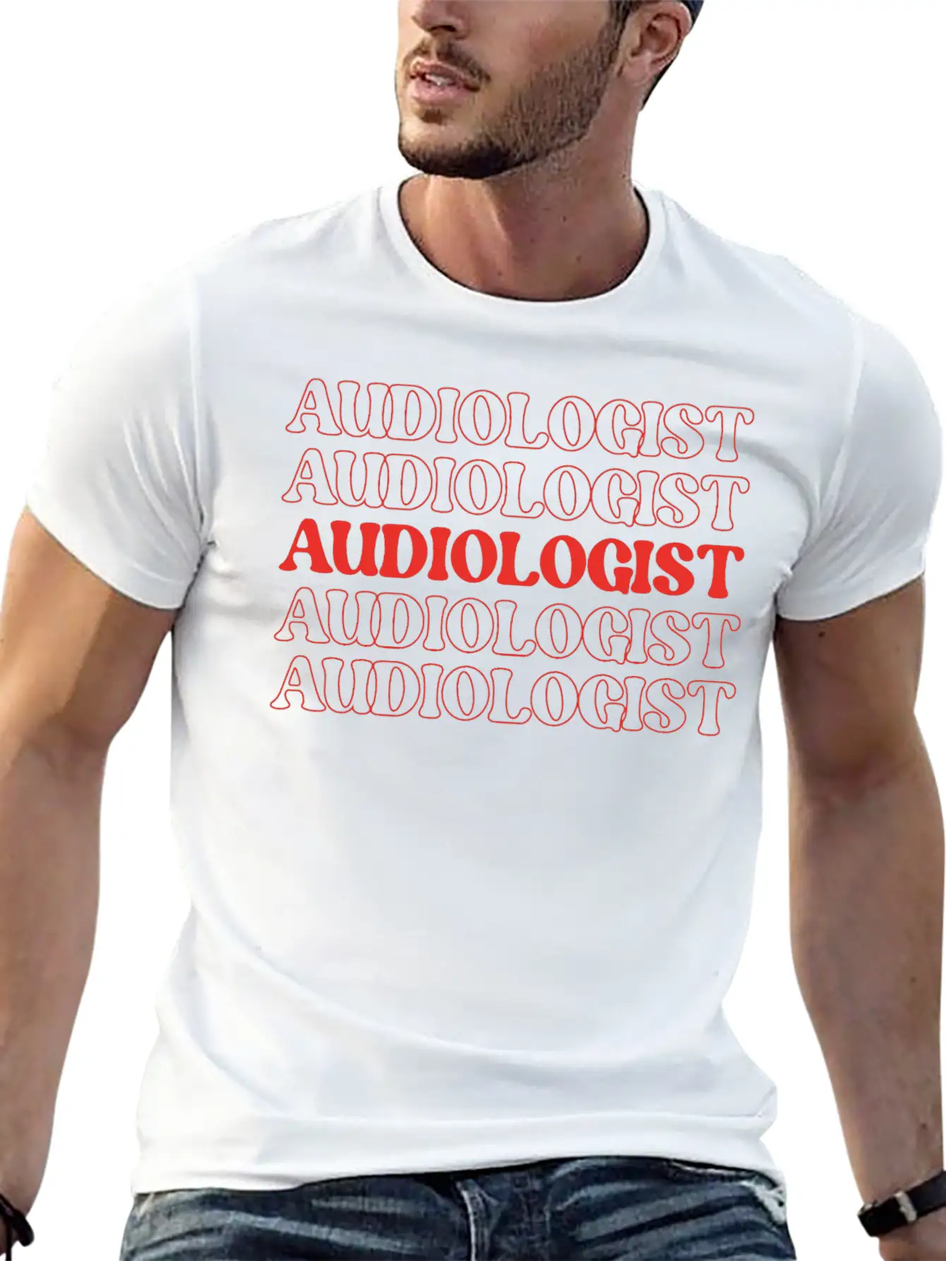 Audiologist Hearing Specialist Audiometrician Ear Stylish Everyday T-Shirt – Unisex Basic Cotton Tee
