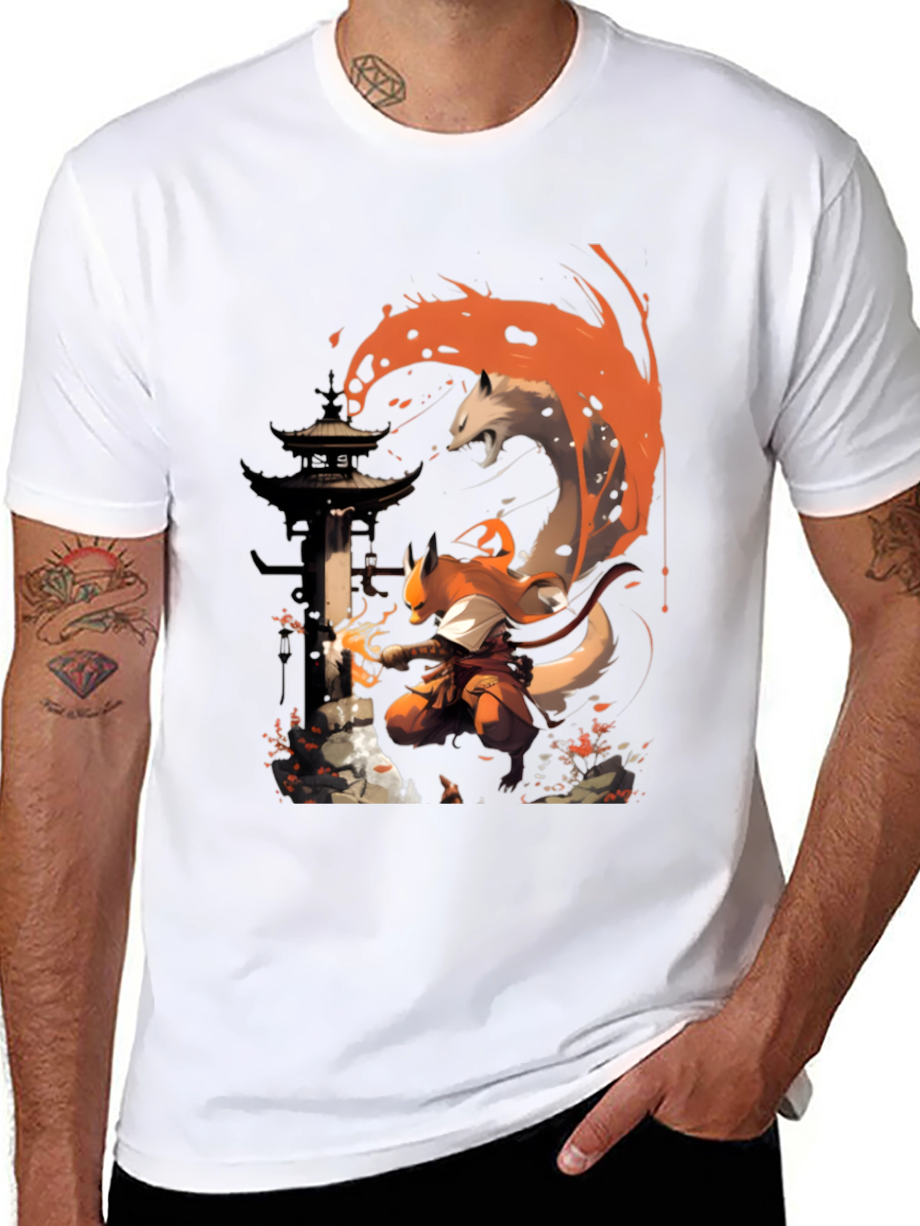 Fox Spirit Samurai Graphic Tee