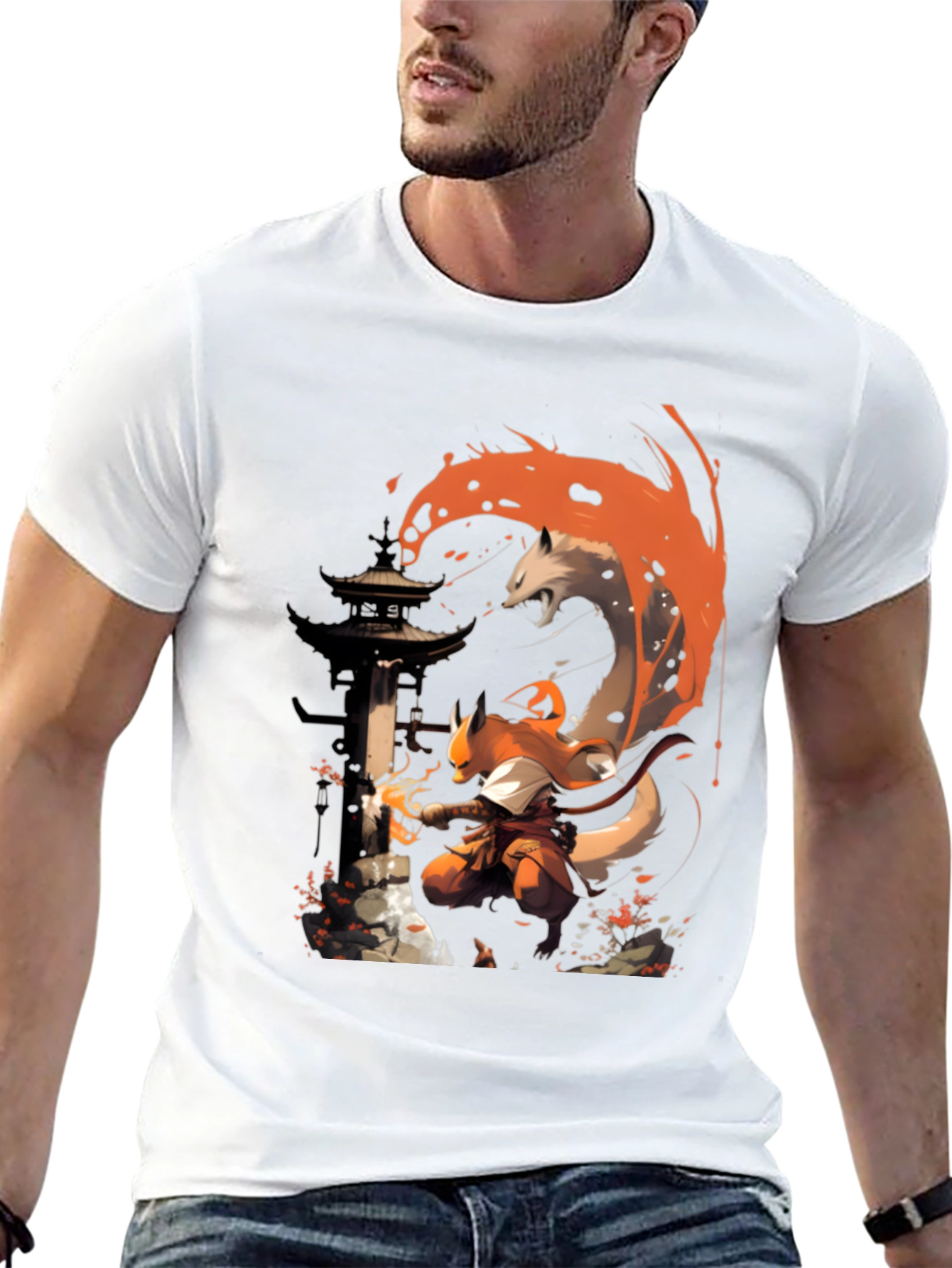 Fox Spirit Samurai Graphic Tee