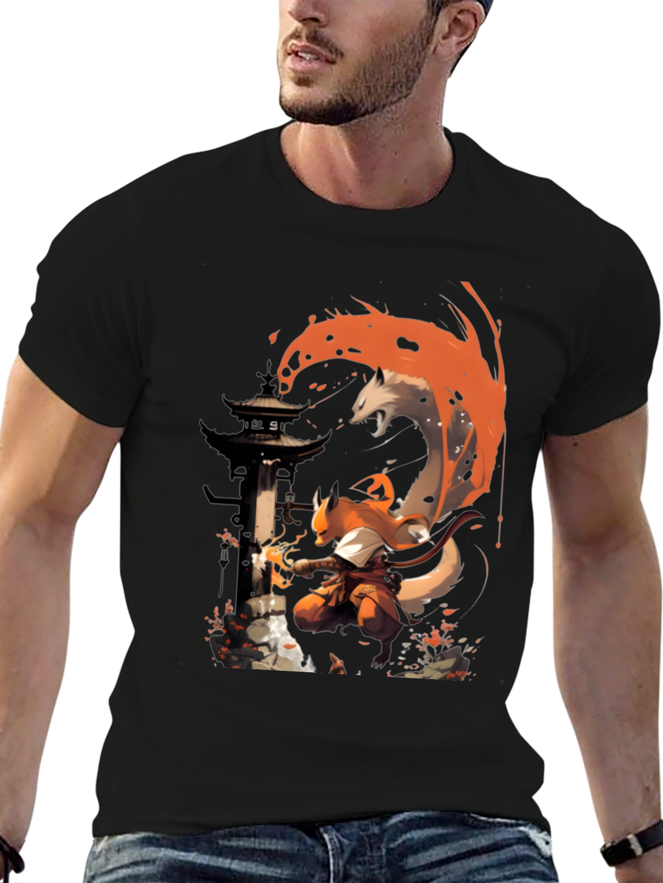 Fox Spirit Samurai Graphic Tee
