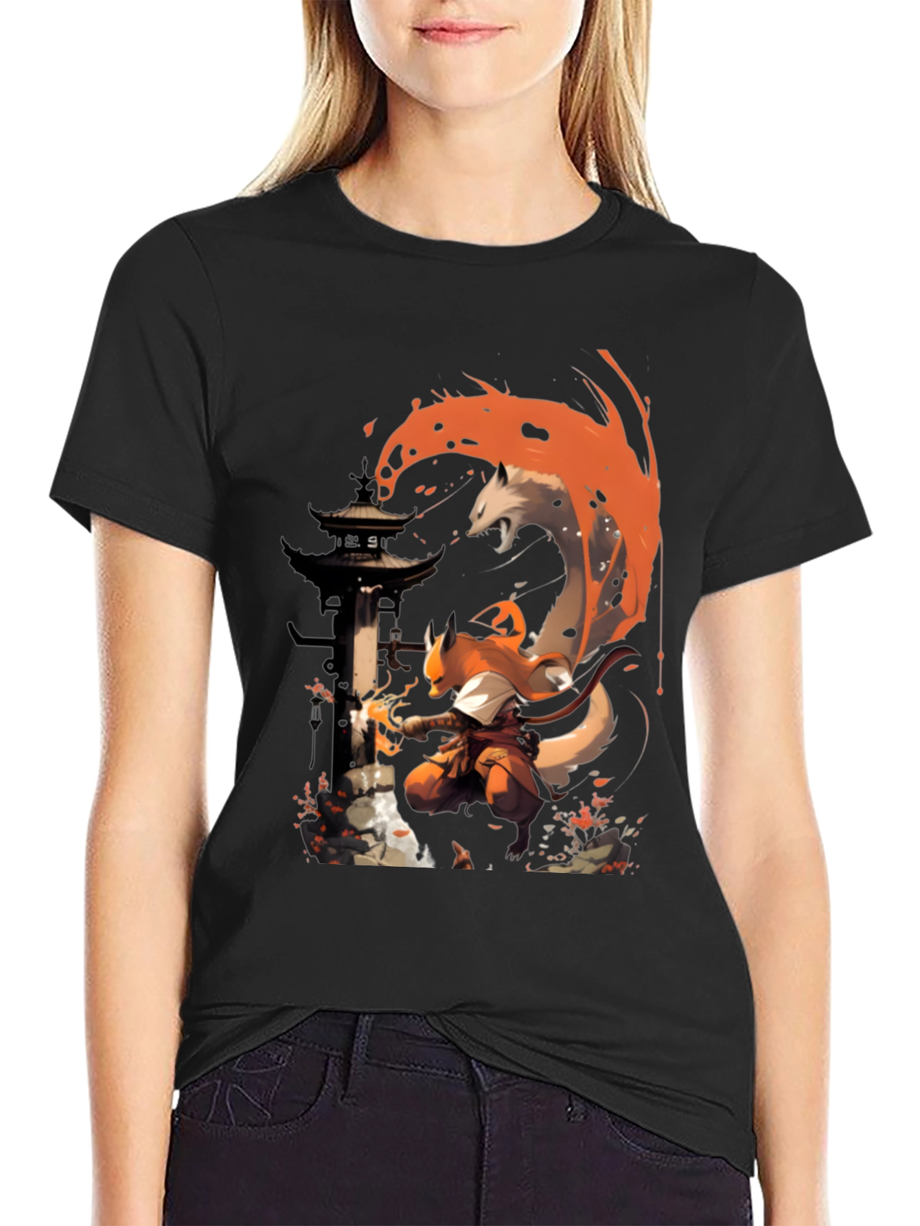 Fox Spirit Samurai Graphic Tee