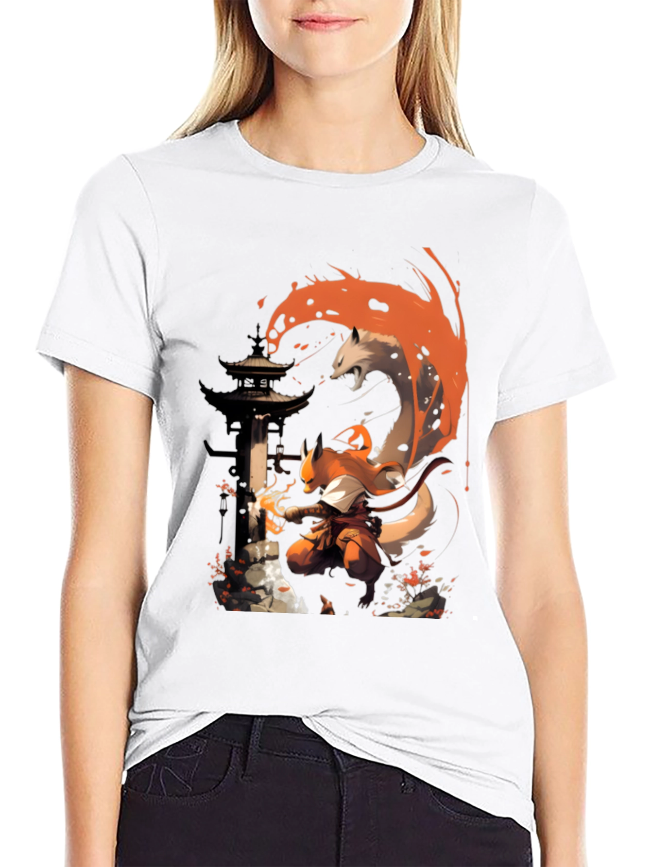 Fox Spirit Samurai Graphic Tee