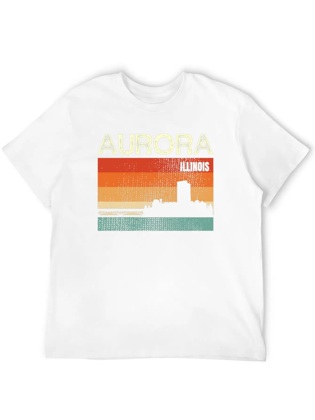 Aurora Illinois Stylish Everyday T-Shirt – Unisex Basic Cotton Tee