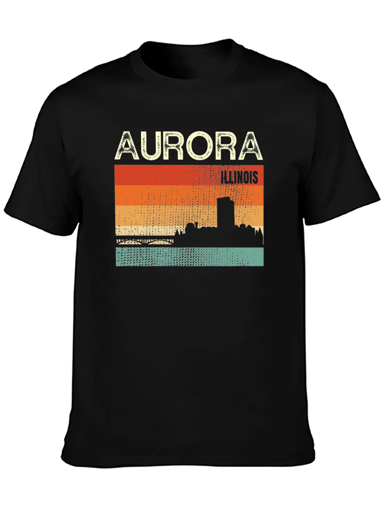 Aurora Illinois Stylish Everyday T-Shirt – Unisex Basic Cotton Tee