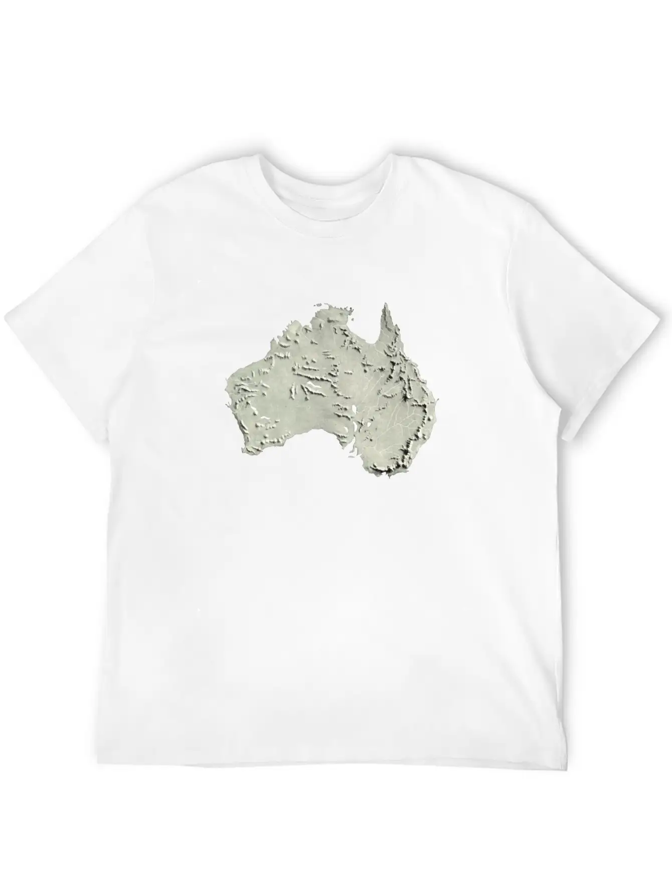 Australia Relief Map 2 Unisex Casual T-Shirt – Clean Design For Daily Comfort