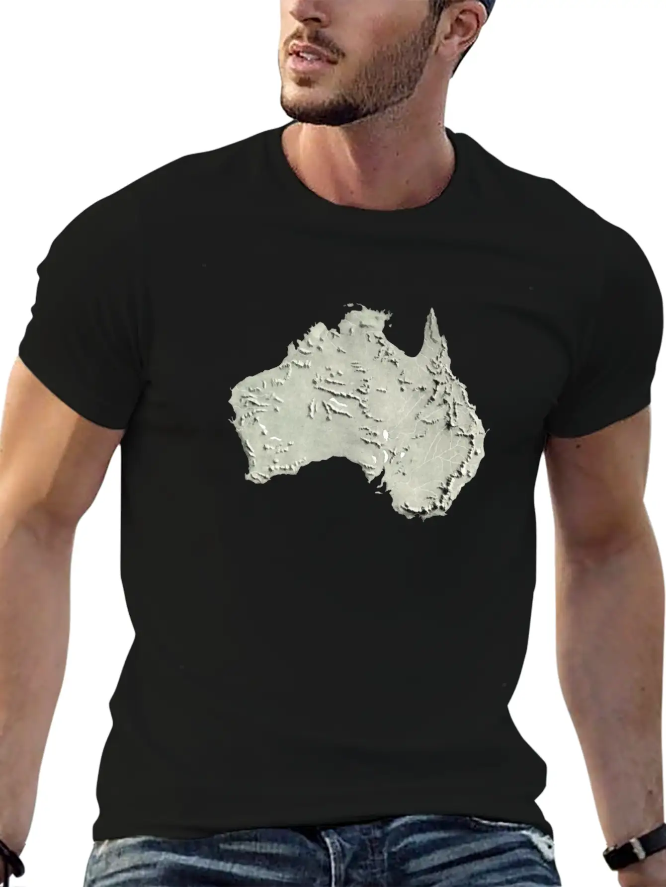 Australia Relief Map 2 Unisex Casual T-Shirt – Clean Design For Daily Comfort