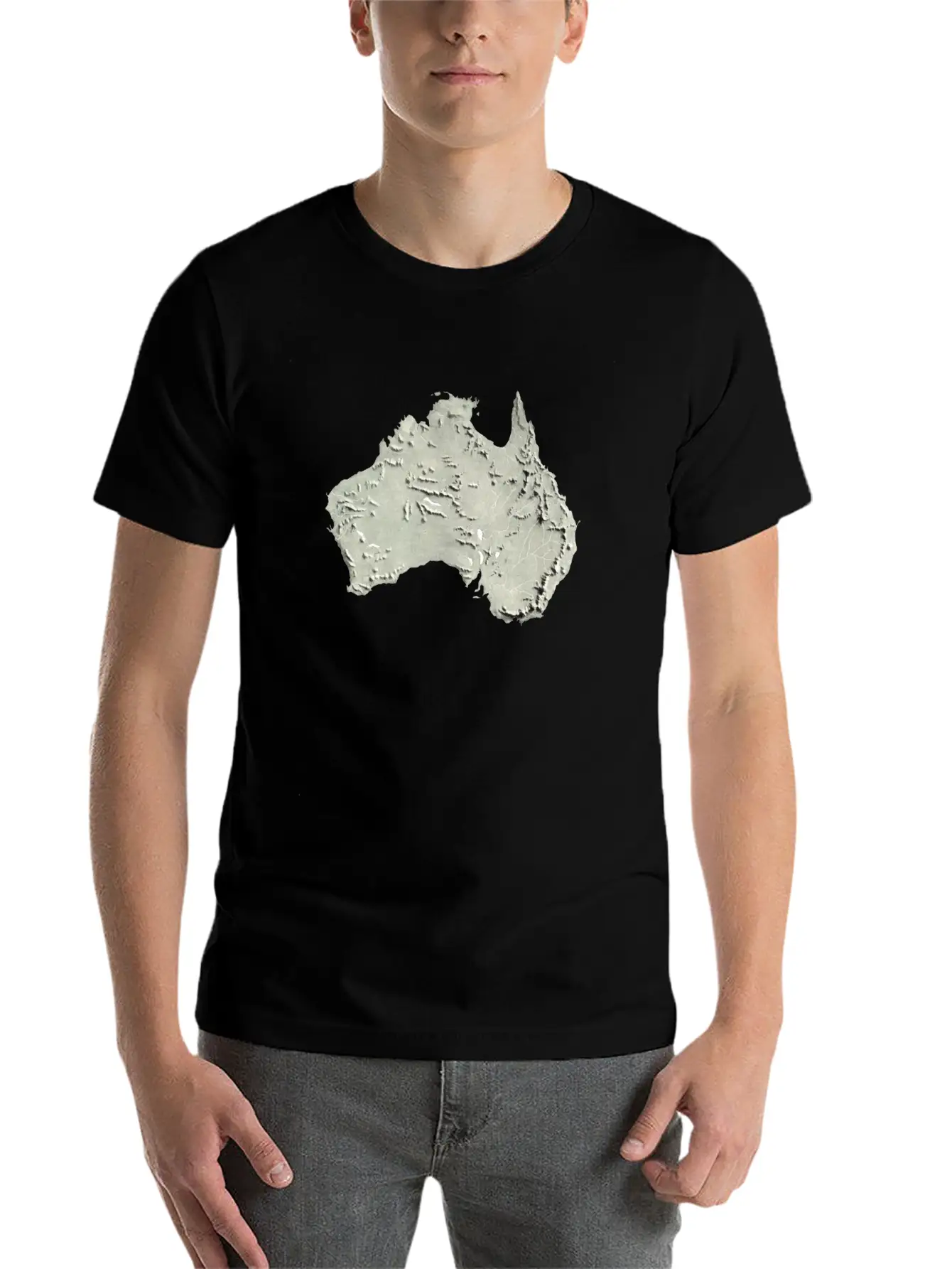 Australia Relief Map 2 Unisex Casual T-Shirt – Clean Design For Daily Comfort
