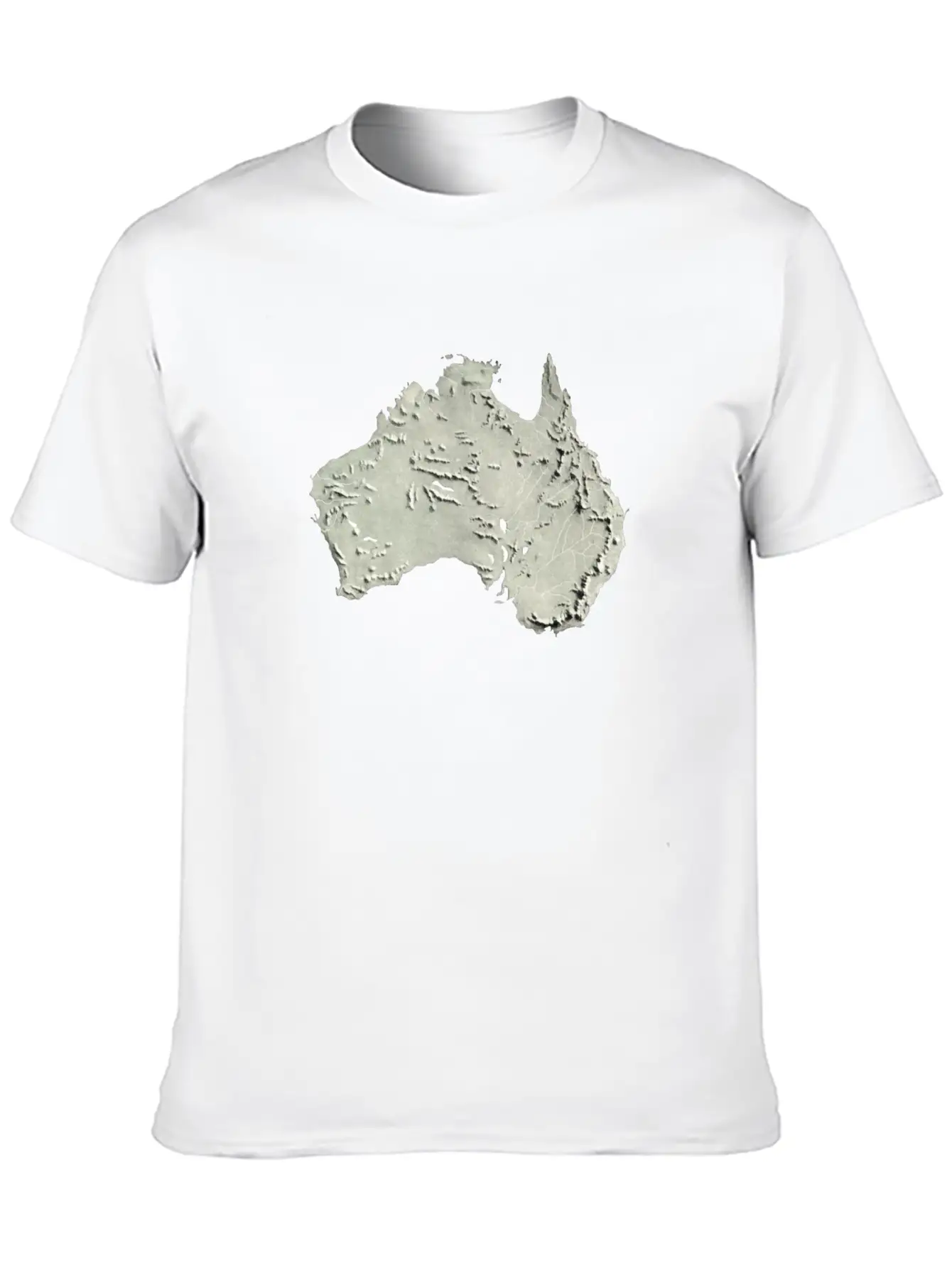 Australia Relief Map 2 Unisex Casual T-Shirt – Clean Design For Daily Comfort