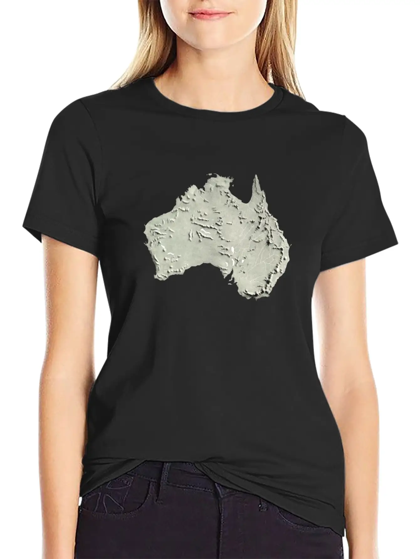 Australia Relief Map 2 Unisex Casual T-Shirt – Clean Design For Daily Comfort