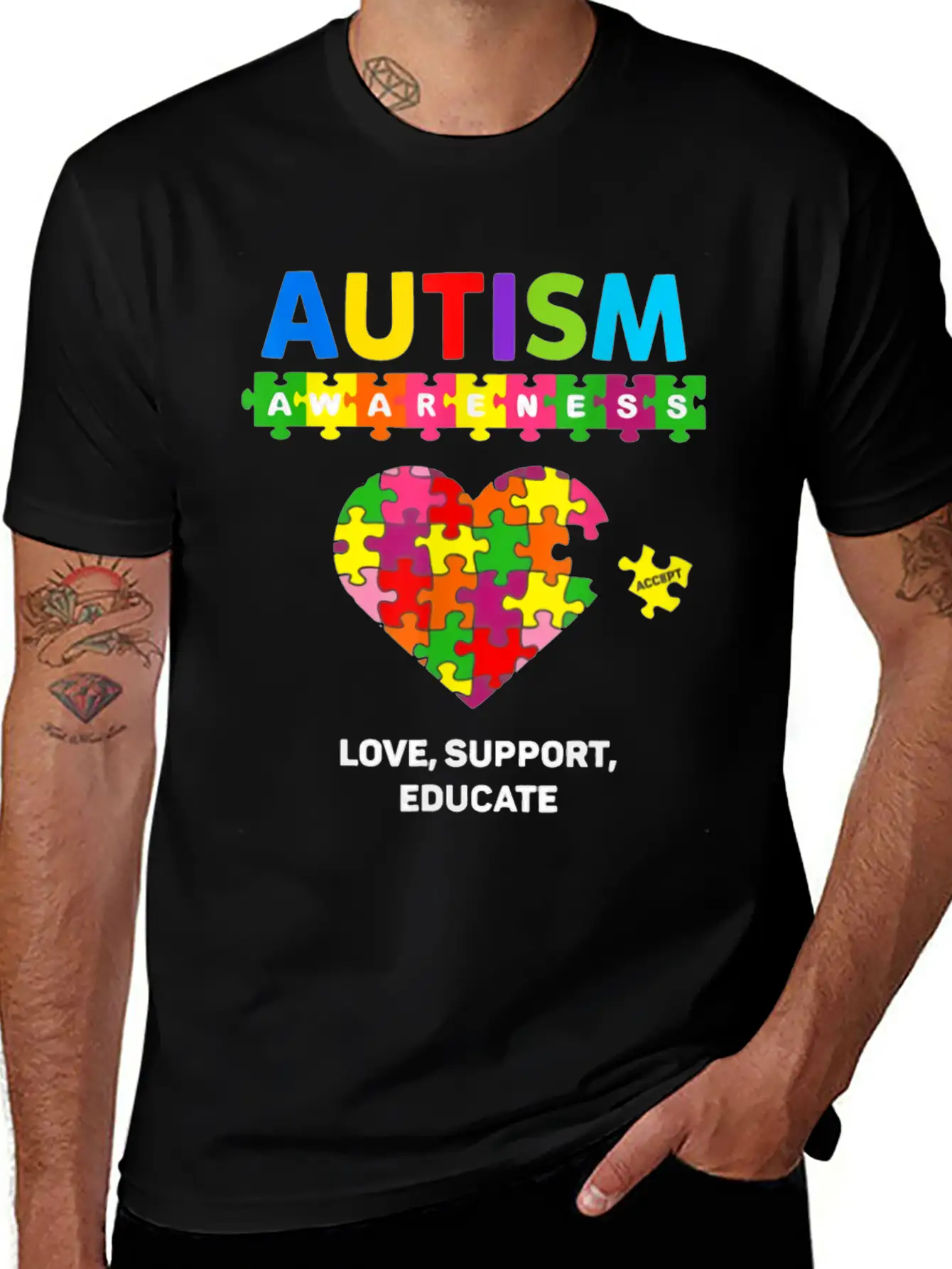 Autism Awareness Comfortable Minimalist Graphic Tee – Summer Style Essential