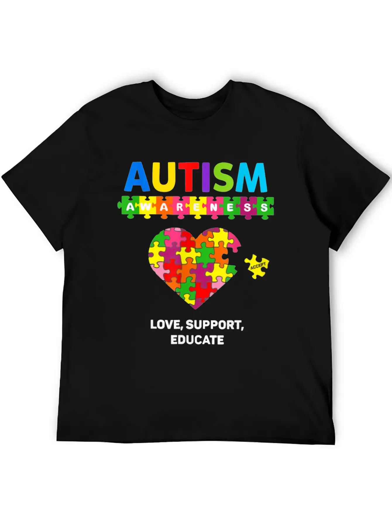 Autism Awareness Comfortable Minimalist Graphic Tee – Summer Style Essential