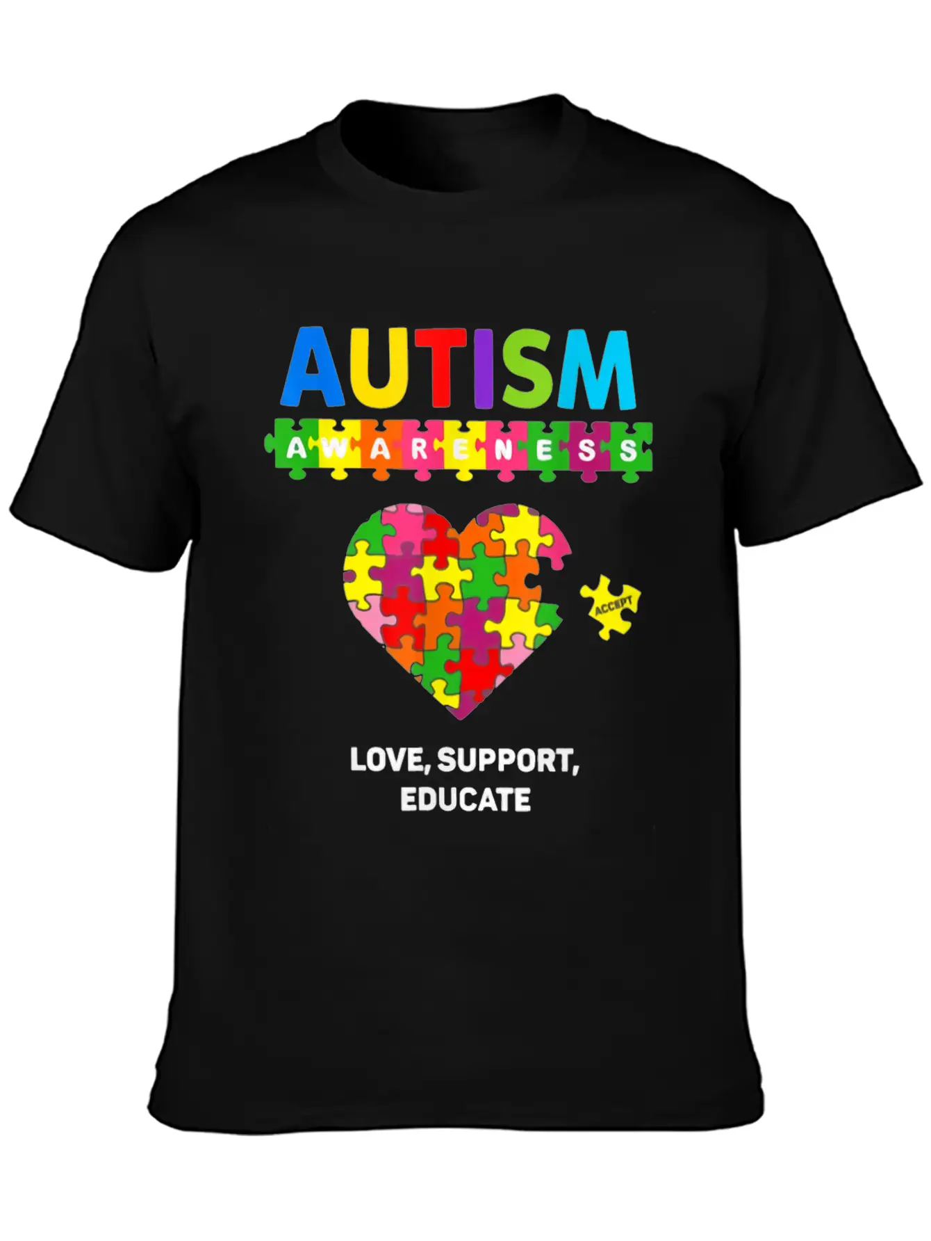Autism Awareness Comfortable Minimalist Graphic Tee – Summer Style Essential