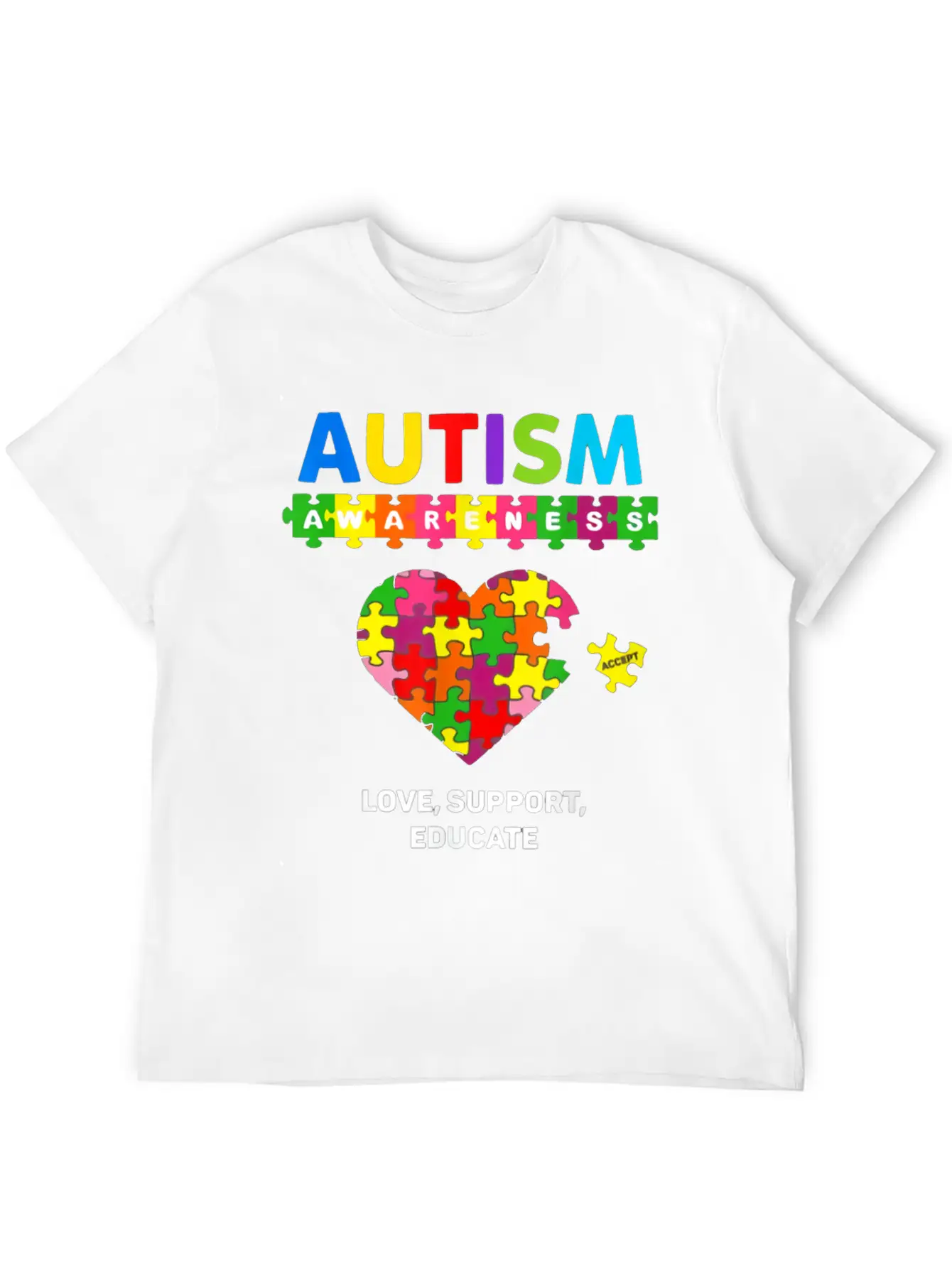 Autism Awareness Comfortable Minimalist Graphic Tee – Summer Style Essential