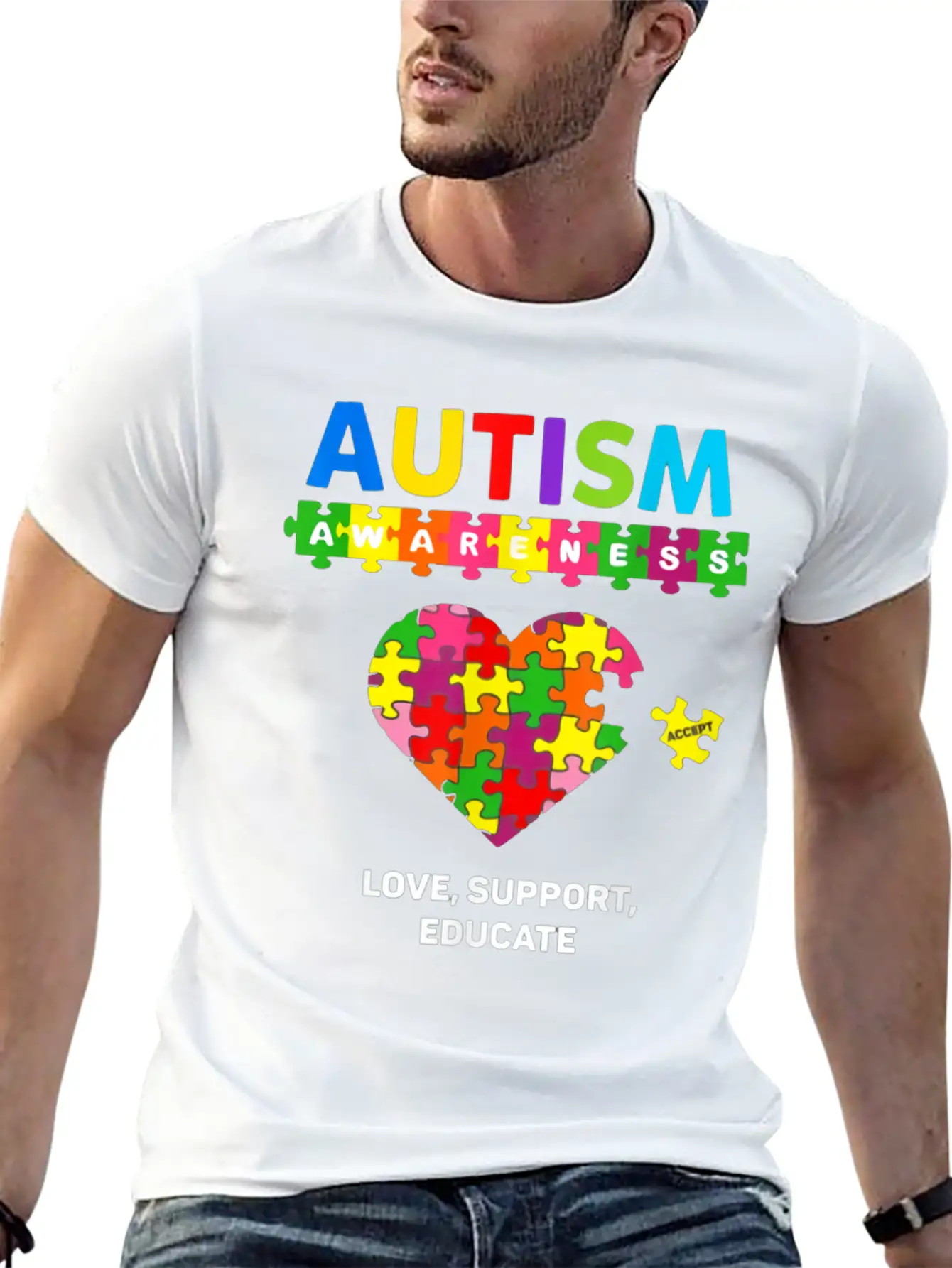 Autism Awareness Comfortable Minimalist Graphic Tee – Summer Style Essential