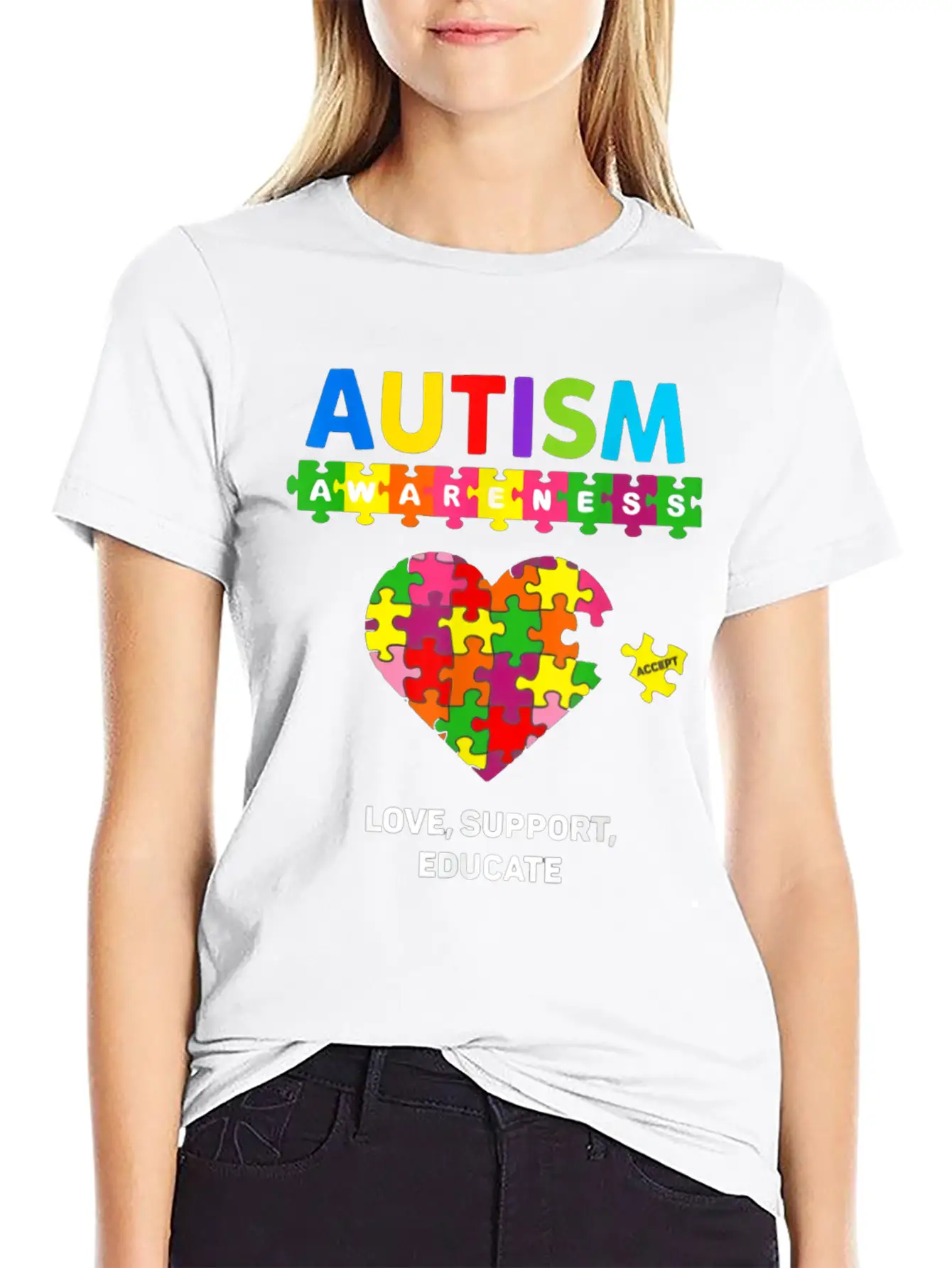 Autism Awareness Comfortable Minimalist Graphic Tee – Summer Style Essential