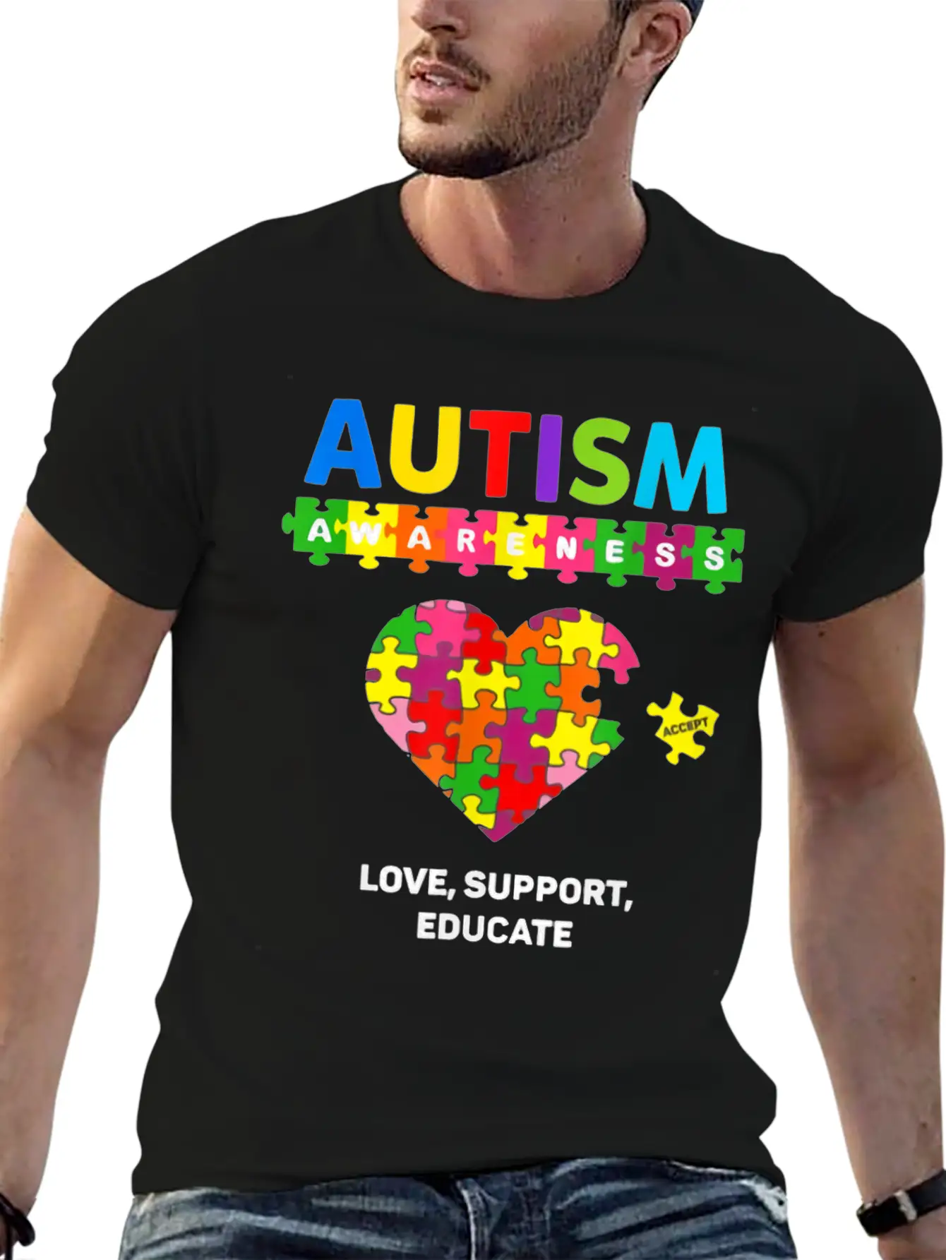 Autism Awareness Comfortable Minimalist Graphic Tee – Summer Style Essential