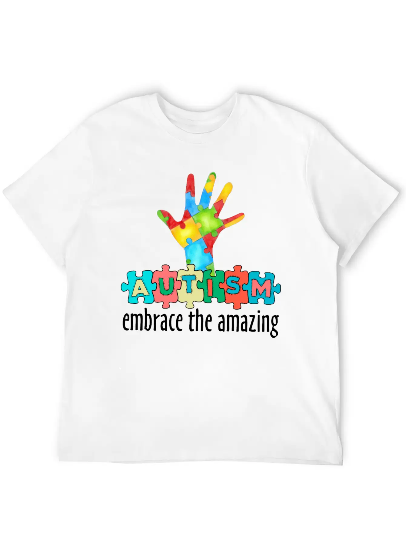 Autism Awareness Month - Embrace The Amazing Stylish Everyday T-Shirt – Unisex Basic Cotton Tee
