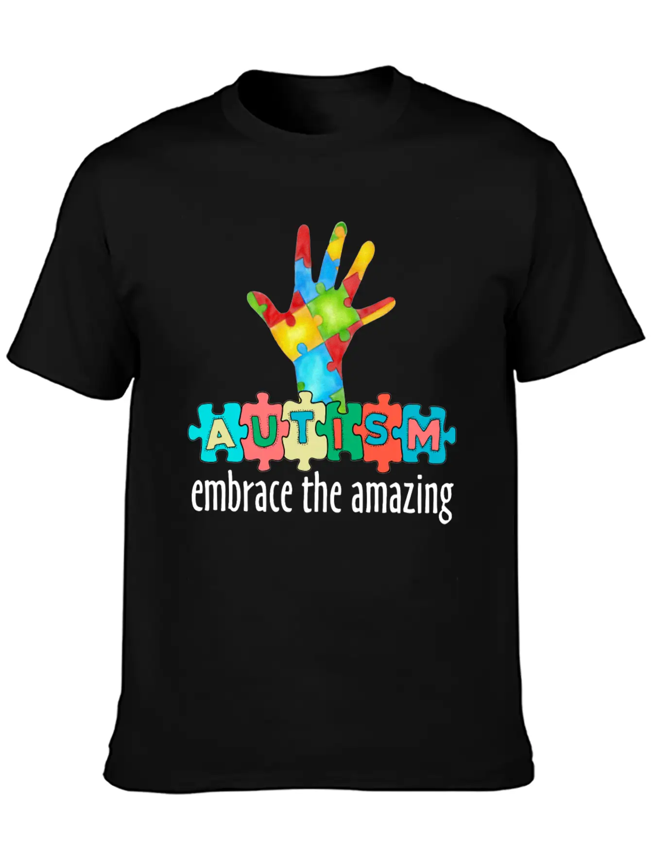 Autism Awareness Month - Embrace The Amazing Stylish Everyday T-Shirt – Unisex Basic Cotton Tee