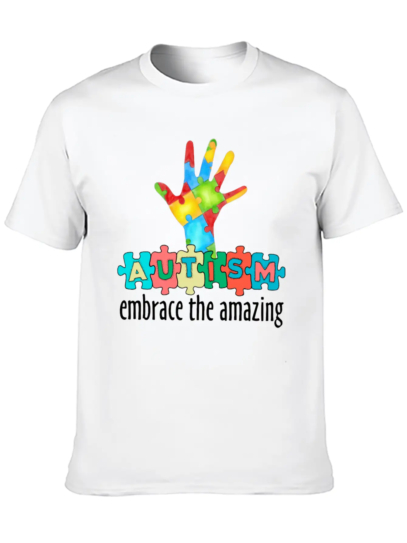Autism Awareness Month - Embrace The Amazing Stylish Everyday T-Shirt – Unisex Basic Cotton Tee