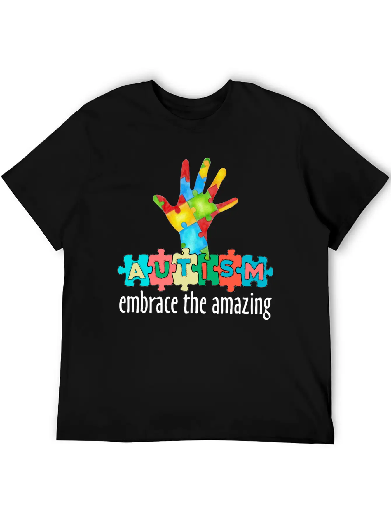 Autism Awareness Month - Embrace The Amazing Stylish Everyday T-Shirt – Unisex Basic Cotton Tee