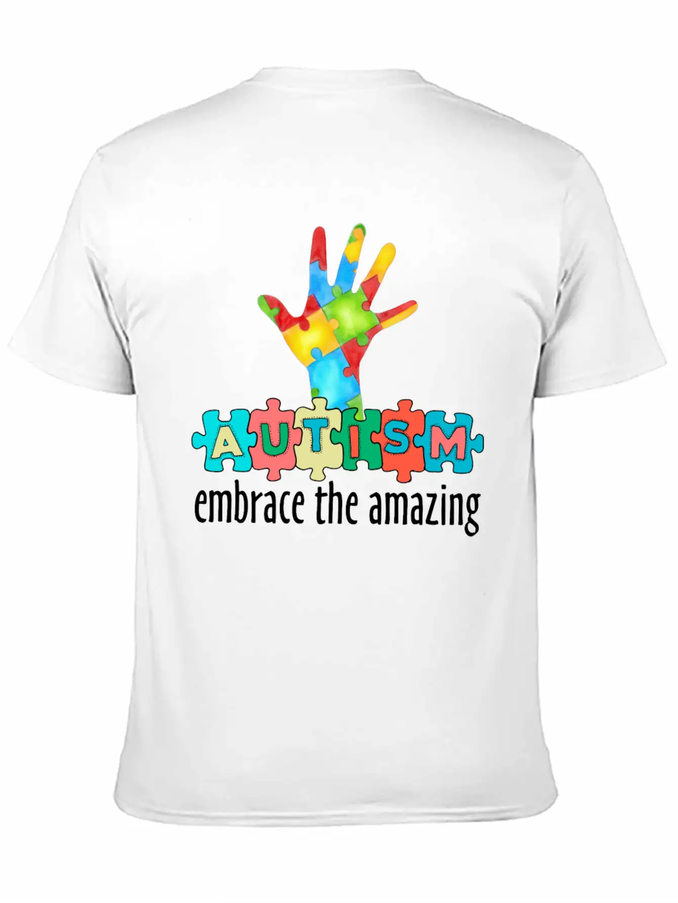 Autism Awareness Month - Embrace The Amazing Stylish Everyday T-Shirt – Unisex Basic Cotton Tee