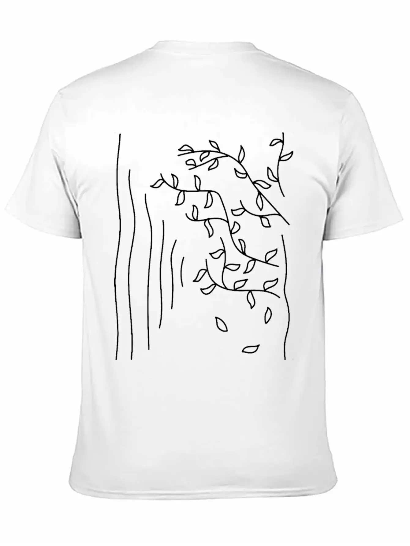 Autumn . Line Art Stylish Everyday T-Shirt – Unisex Basic Cotton Tee