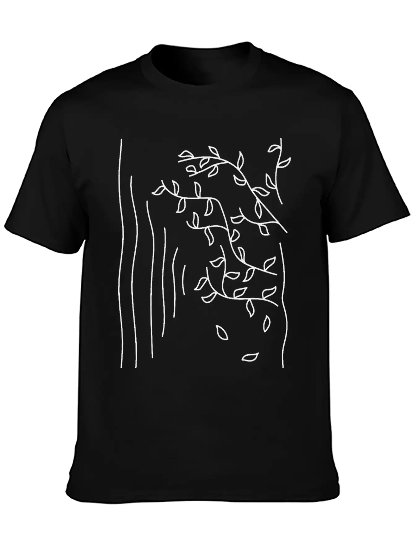 Autumn . Line Art Stylish Everyday T-Shirt – Unisex Basic Cotton Tee