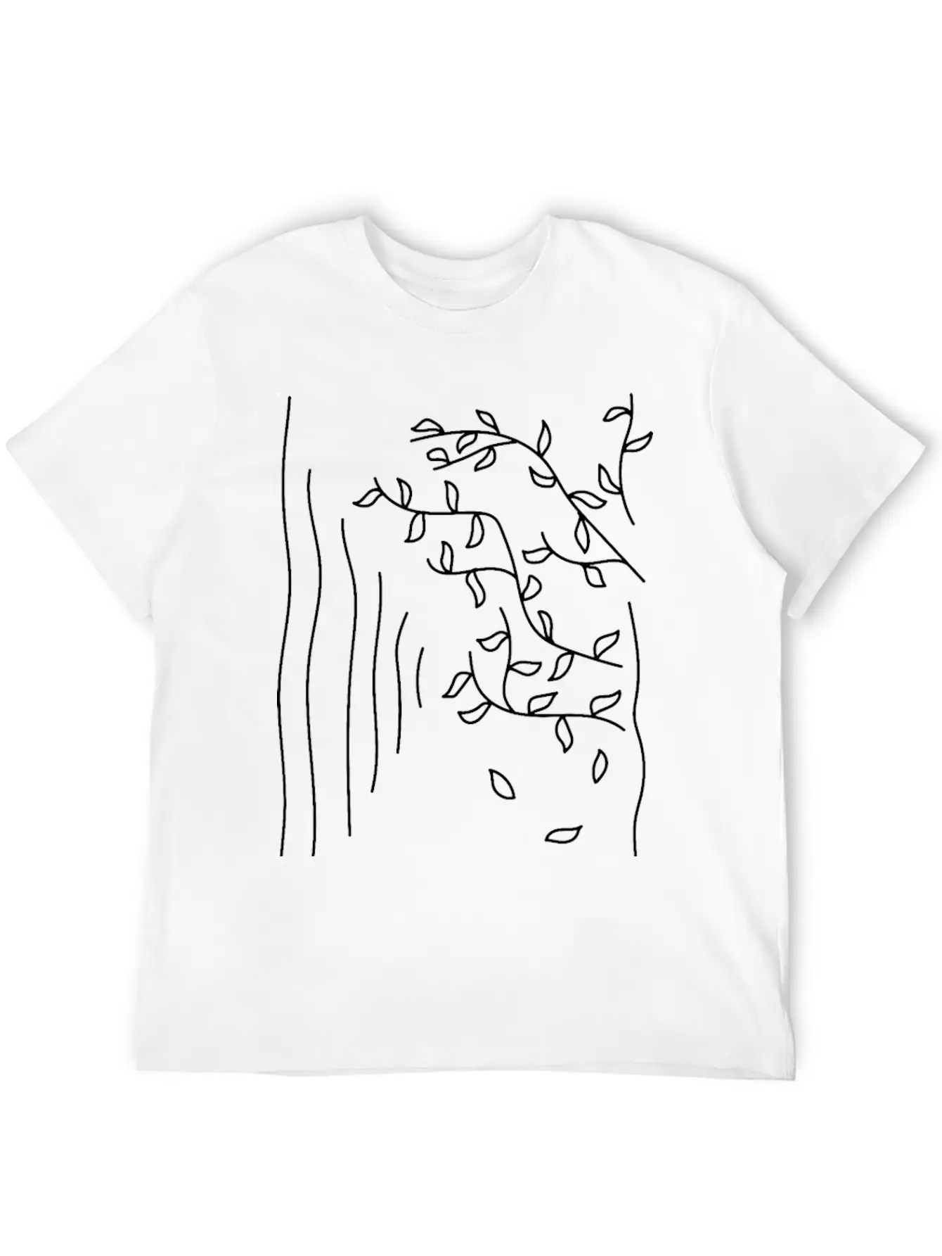 Autumn . Line Art Stylish Everyday T-Shirt – Unisex Basic Cotton Tee
