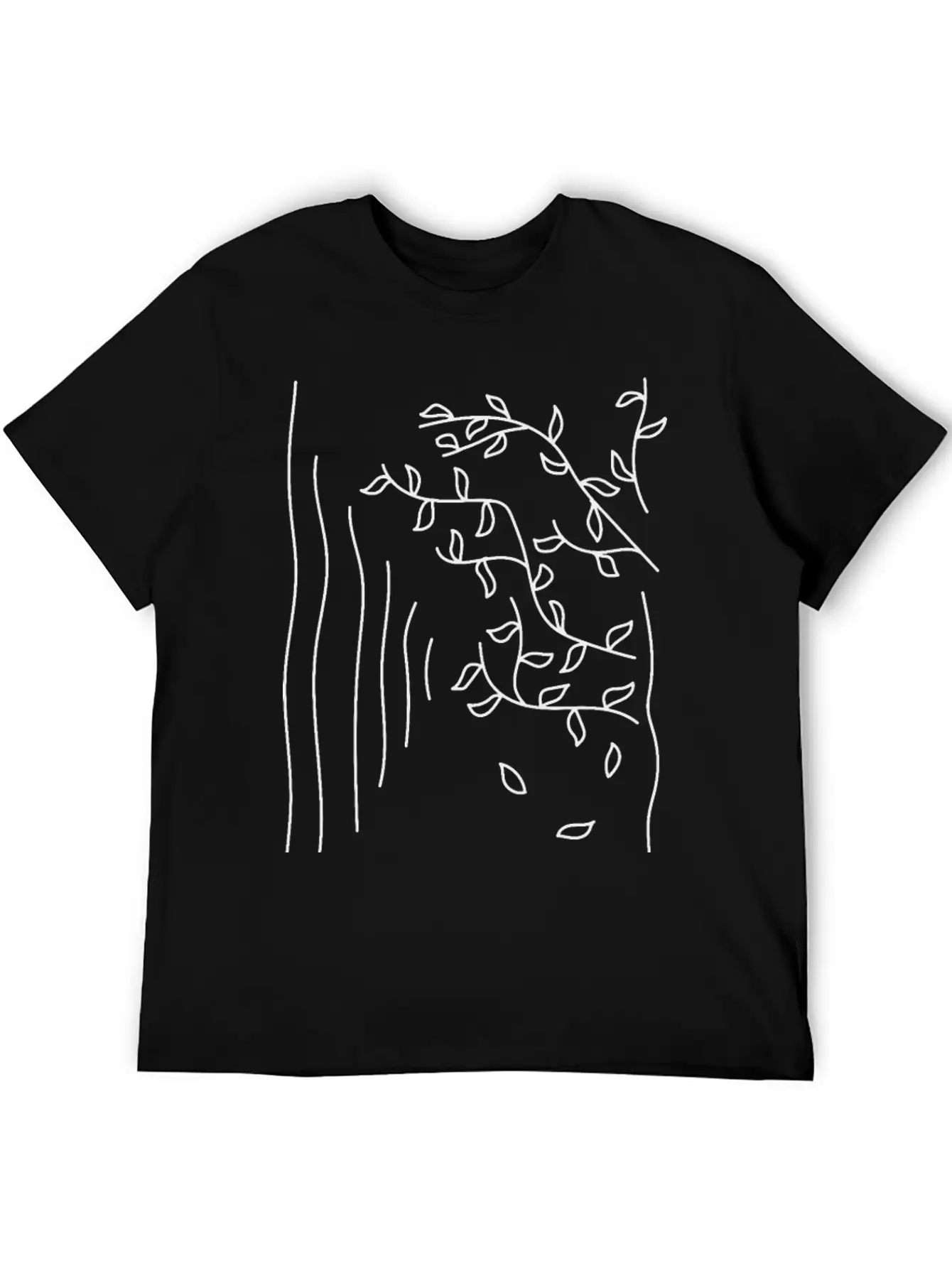 Autumn . Line Art Stylish Everyday T-Shirt – Unisex Basic Cotton Tee