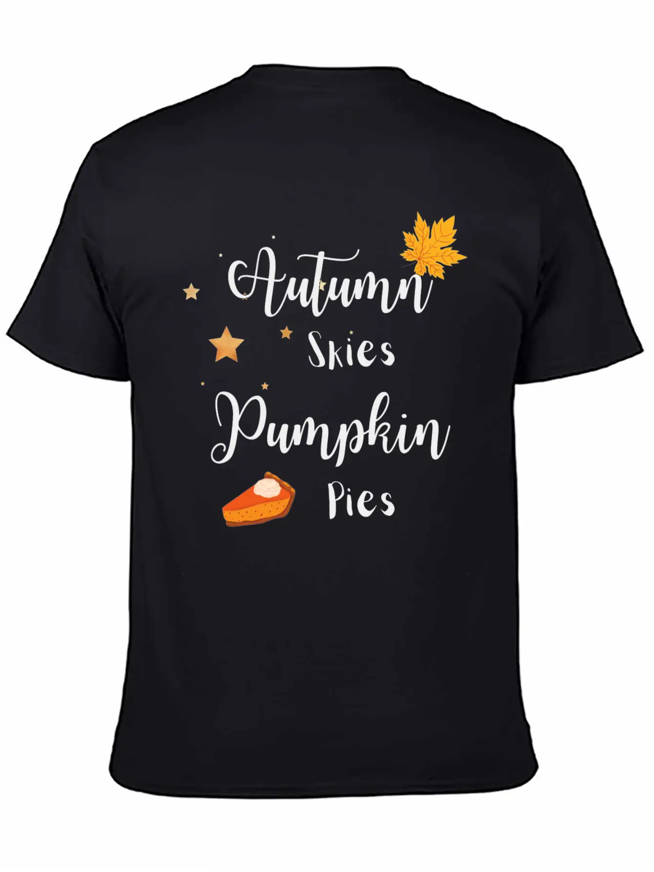 Autumn Skies Pumpkin Pies Unisex Casual T-Shirt – Clean Design For Daily Comfort