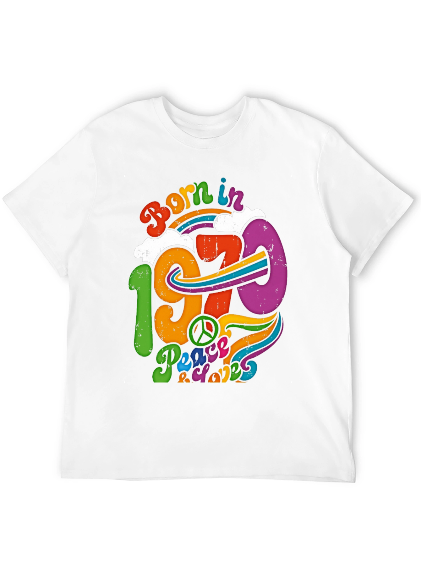 Born in 1970 T-Shirt Retro Peace & Love