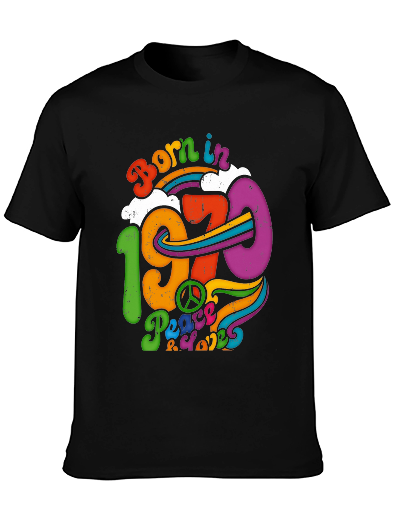 Born in 1970 T-Shirt Retro Peace & Love