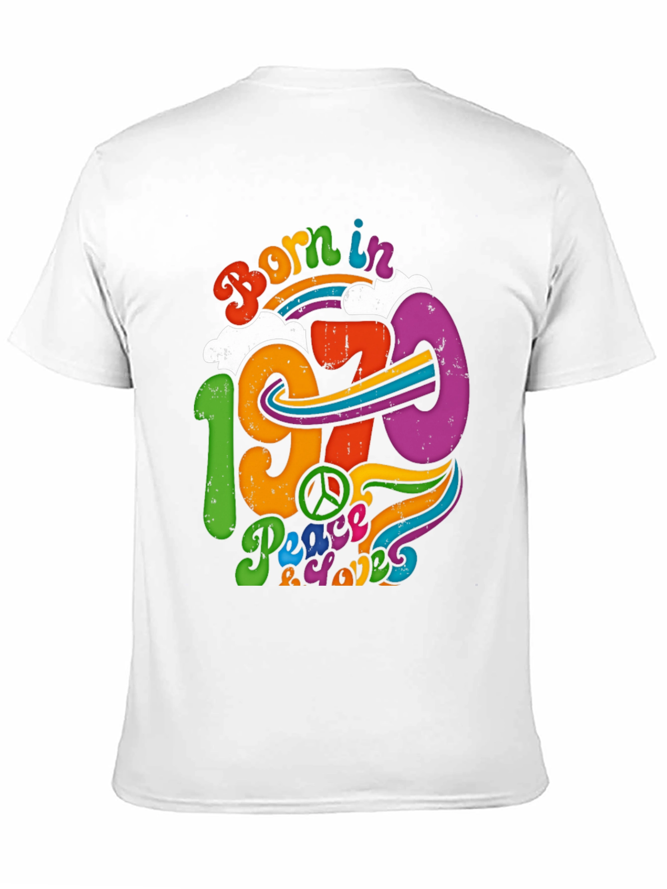 Born in 1970 T-Shirt Retro Peace & Love