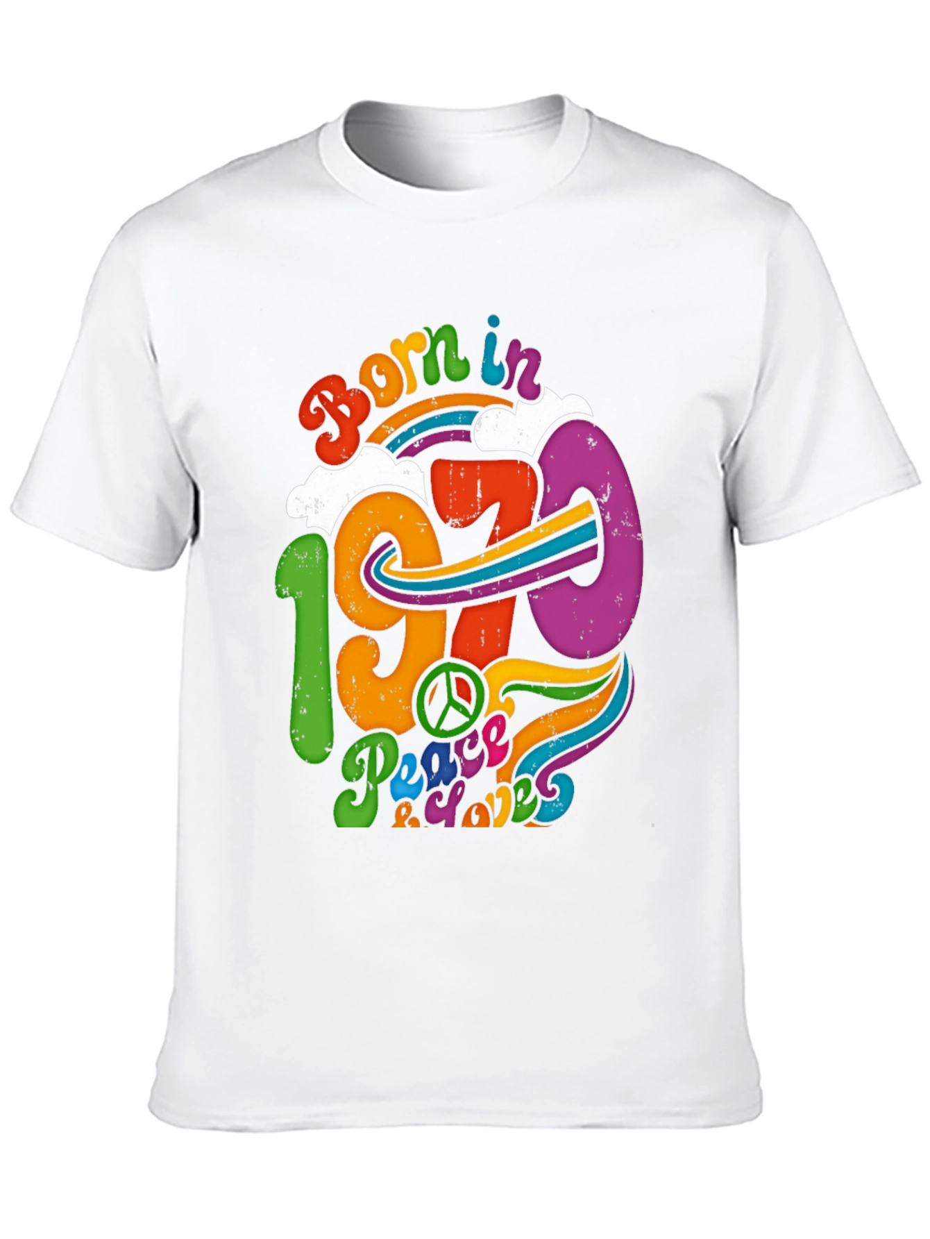 Born in 1970 T-Shirt Retro Peace & Love