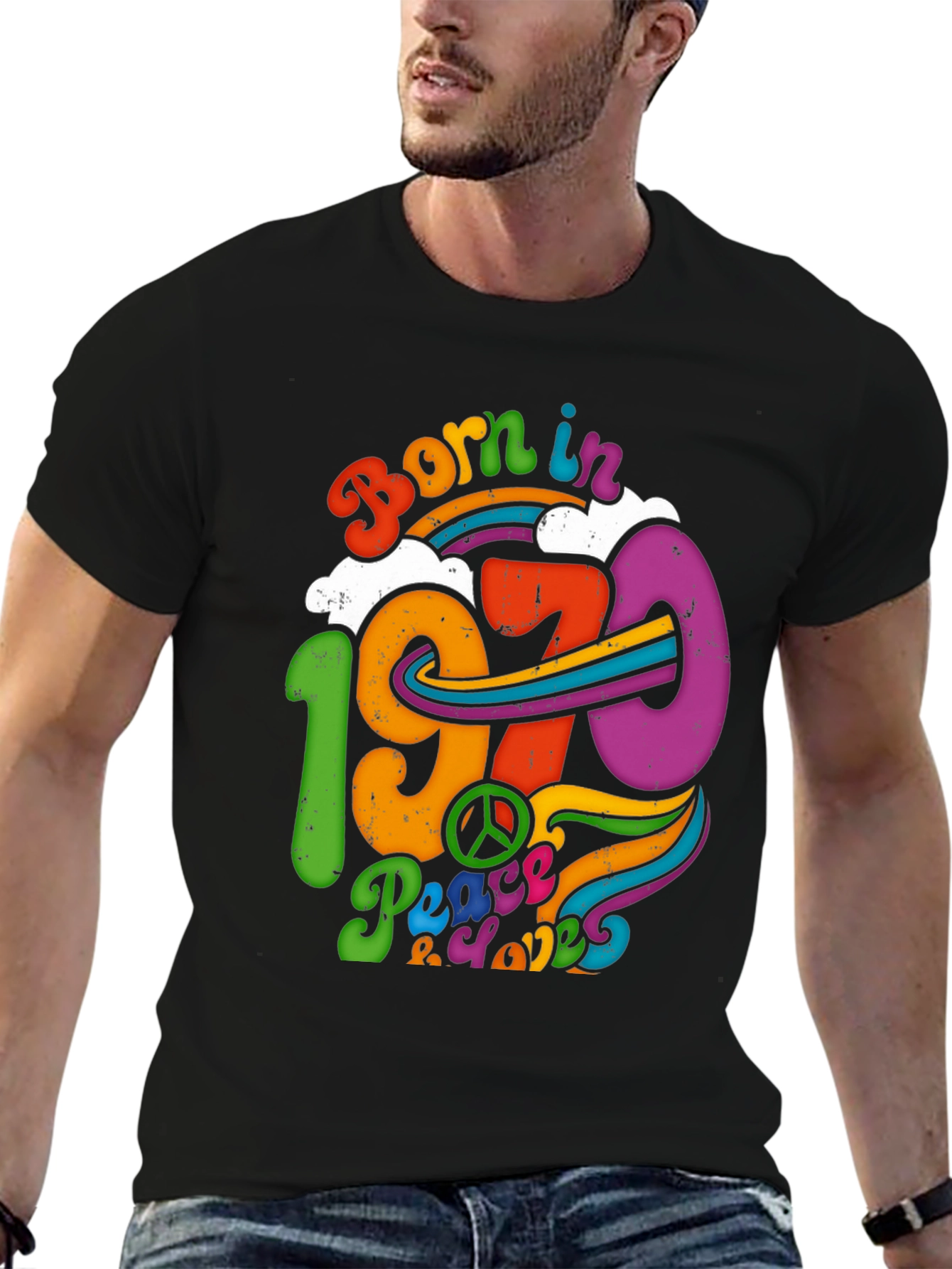 Born in 1970 T-Shirt Retro Peace & Love