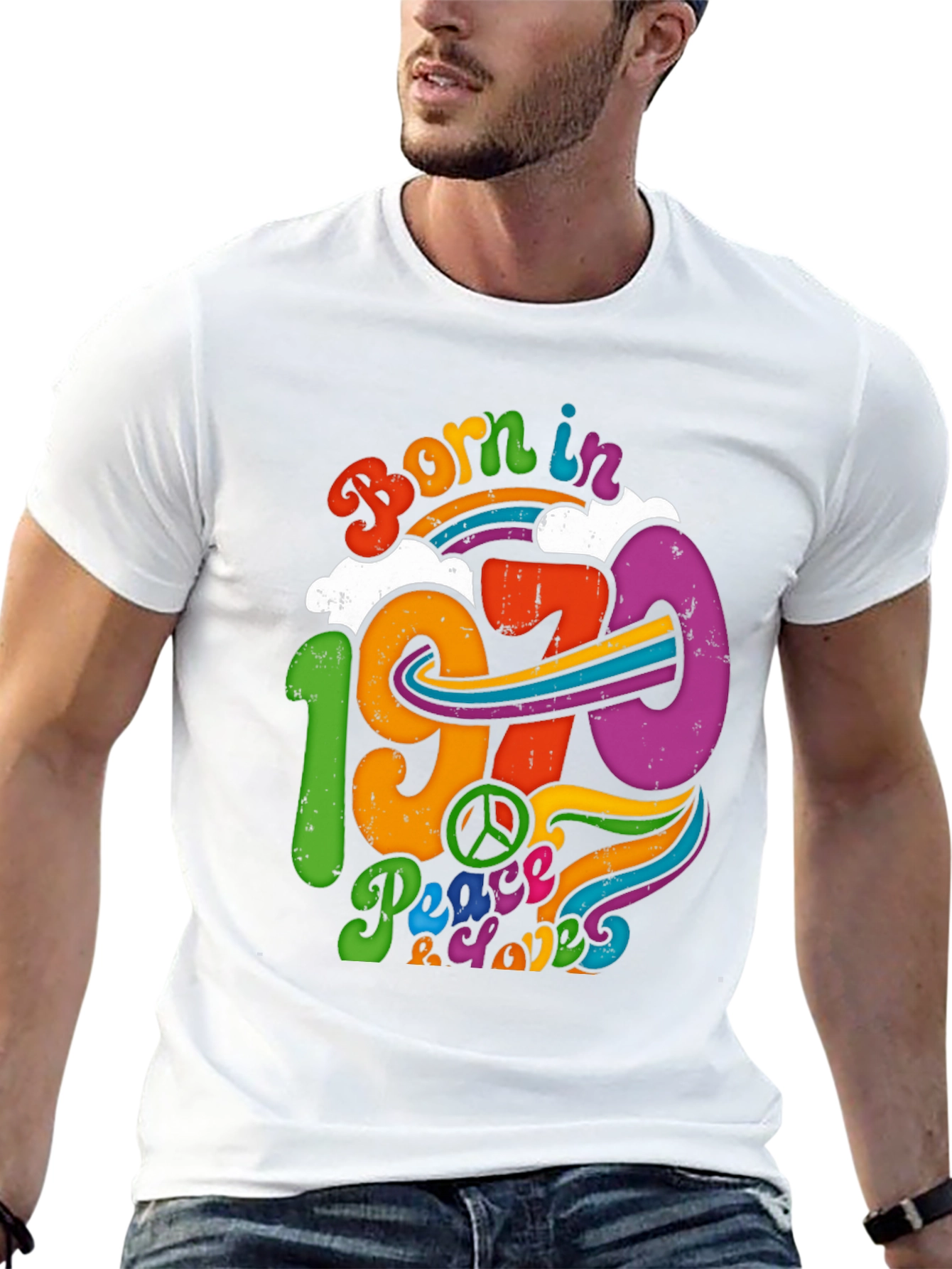 Born in 1970 T-Shirt Retro Peace & Love