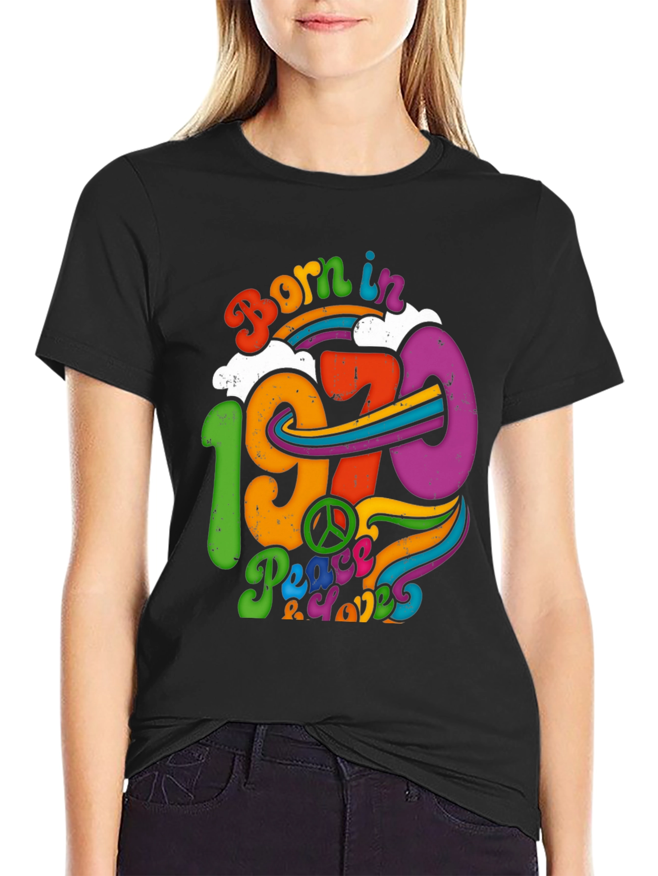 Born in 1970 T-Shirt Retro Peace & Love
