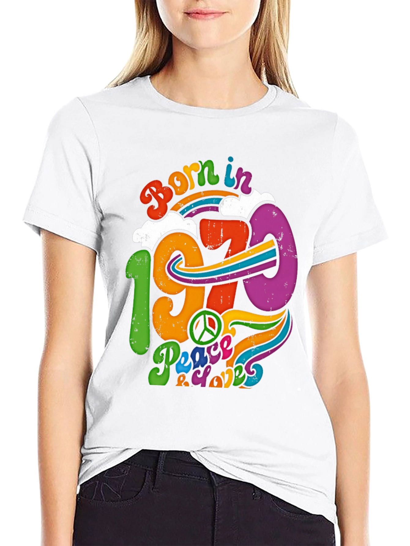 Born in 1970 T-Shirt Retro Peace & Love