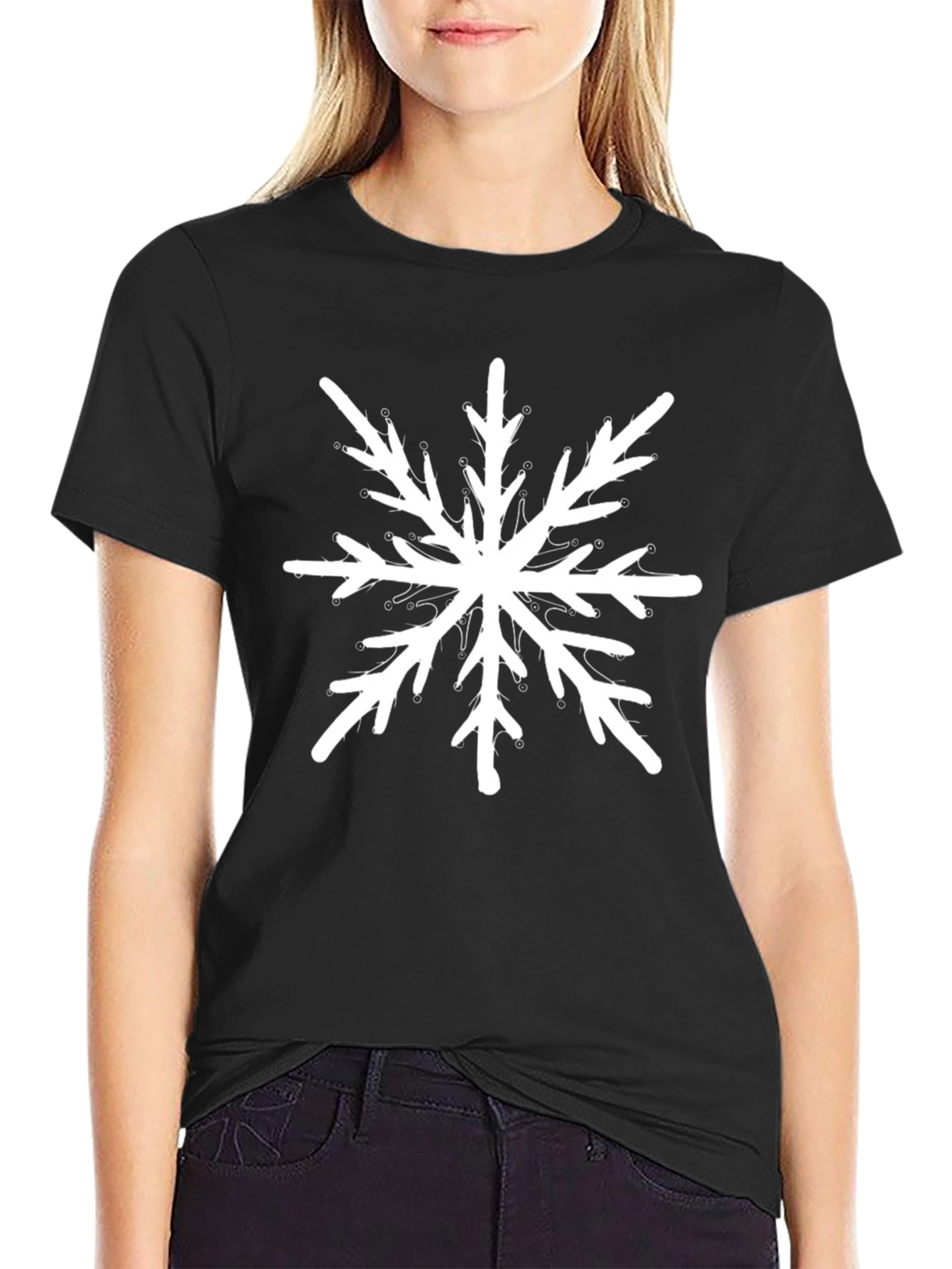 Snowflake Graphic Tee - Stylish Winter Apparel