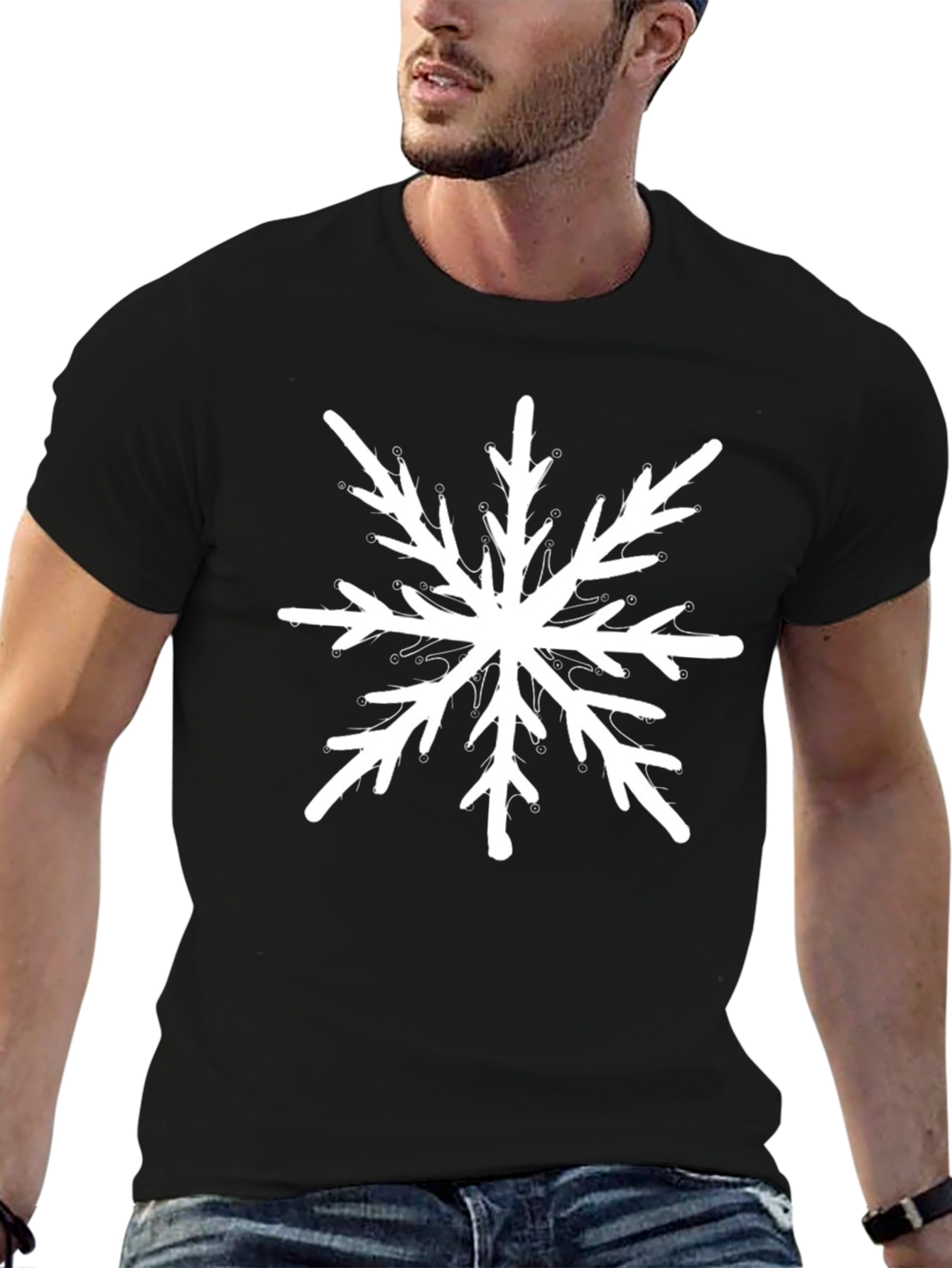 Snowflake Graphic Tee - Stylish Winter Apparel