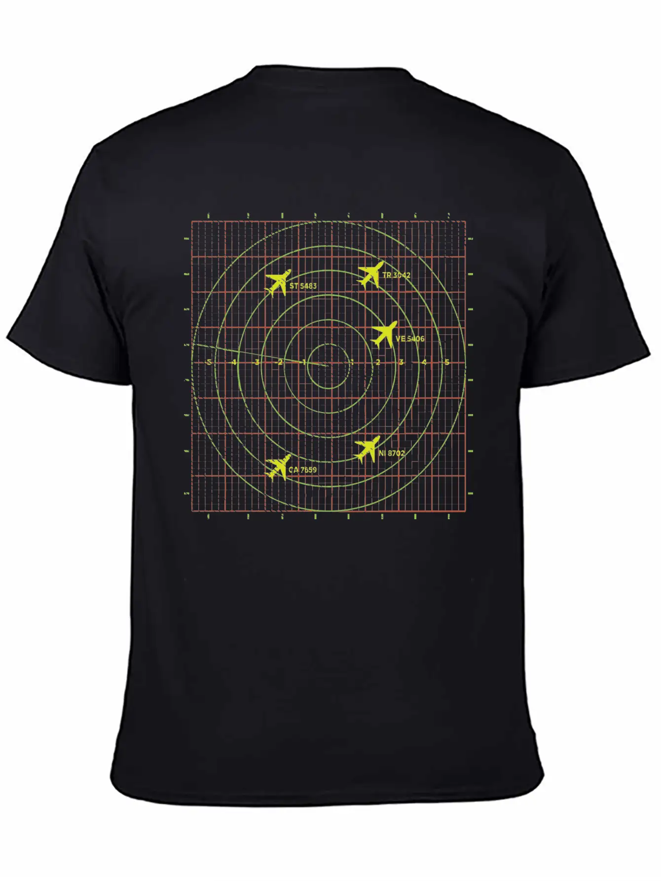 Aviation Flight Radar Screen With Planes Timeless Short Sleeve Tee – Comfy And Minimalist Design