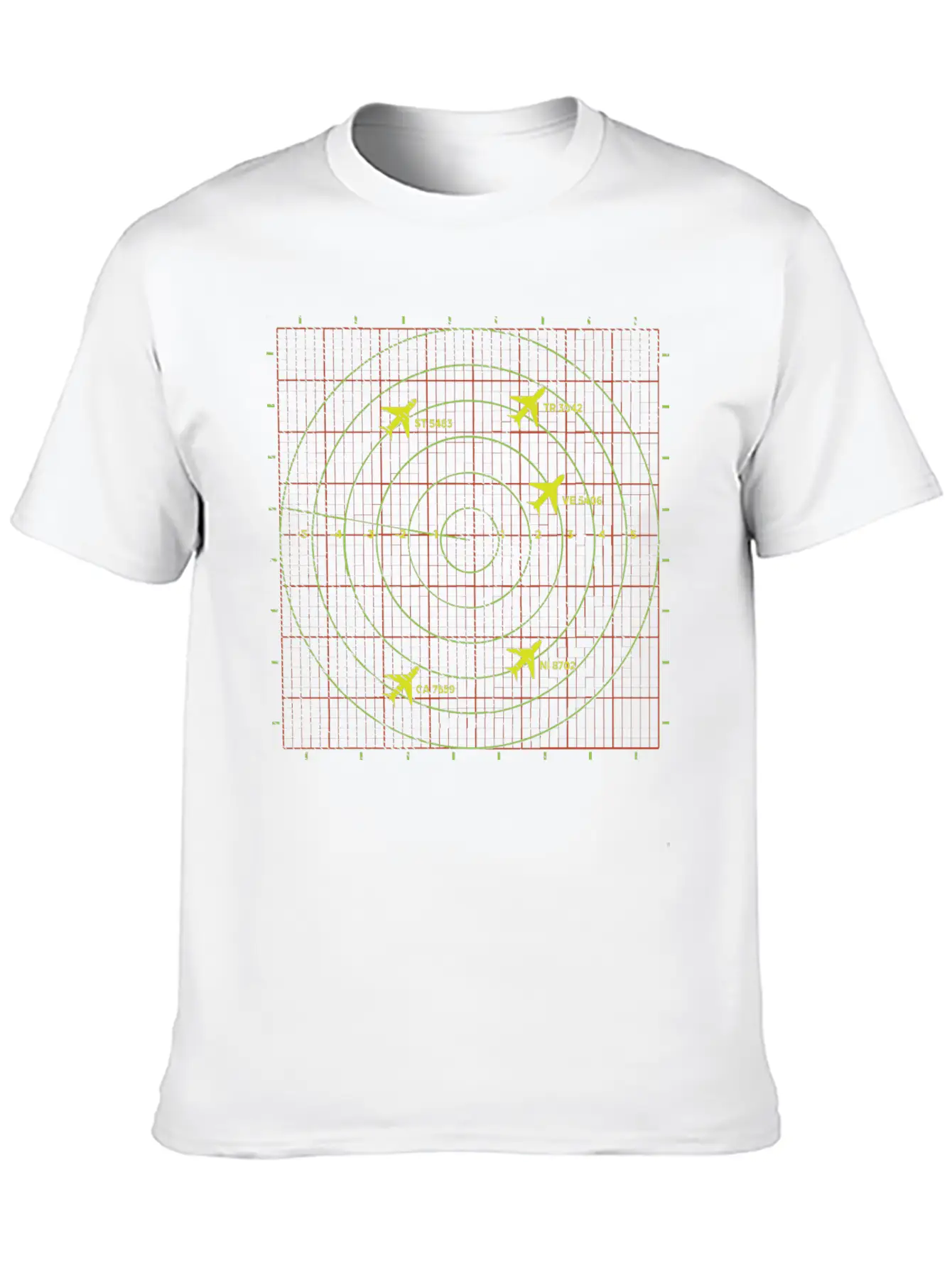 Aviation Flight Radar Screen With Planes Timeless Short Sleeve Tee – Comfy And Minimalist Design