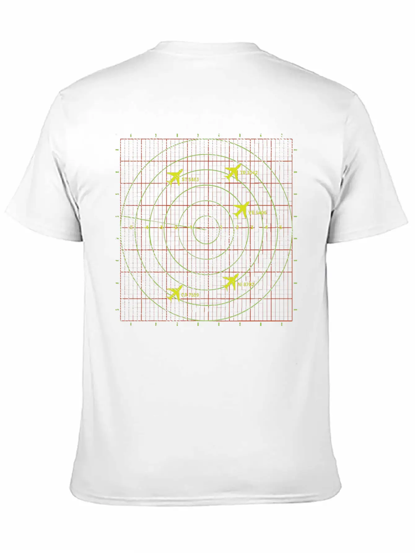 Aviation Flight Radar Screen With Planes Timeless Short Sleeve Tee – Comfy And Minimalist Design