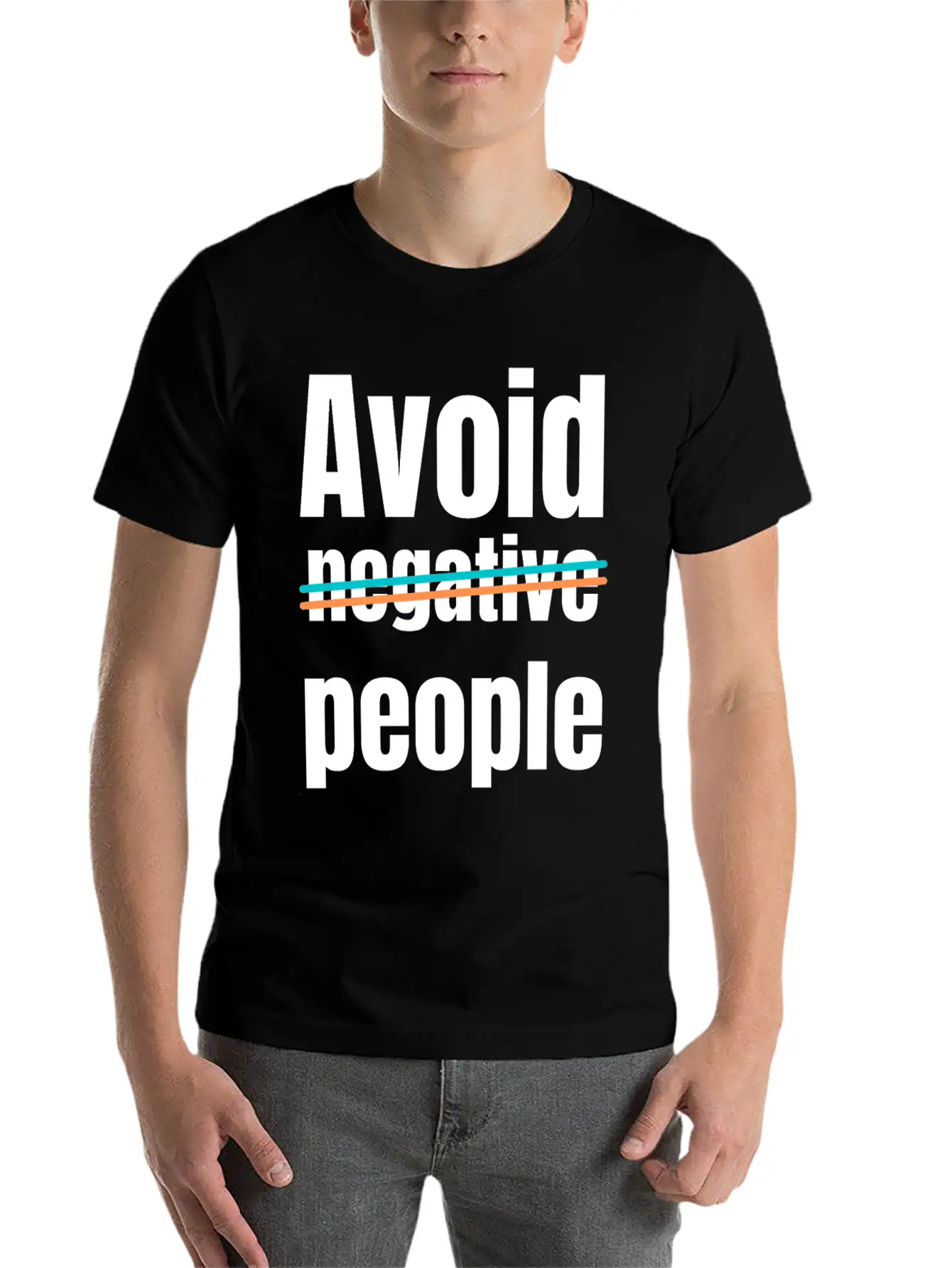 Avoid Negative People Timeless Short Sleeve Tee – Comfy And Minimalist Design
