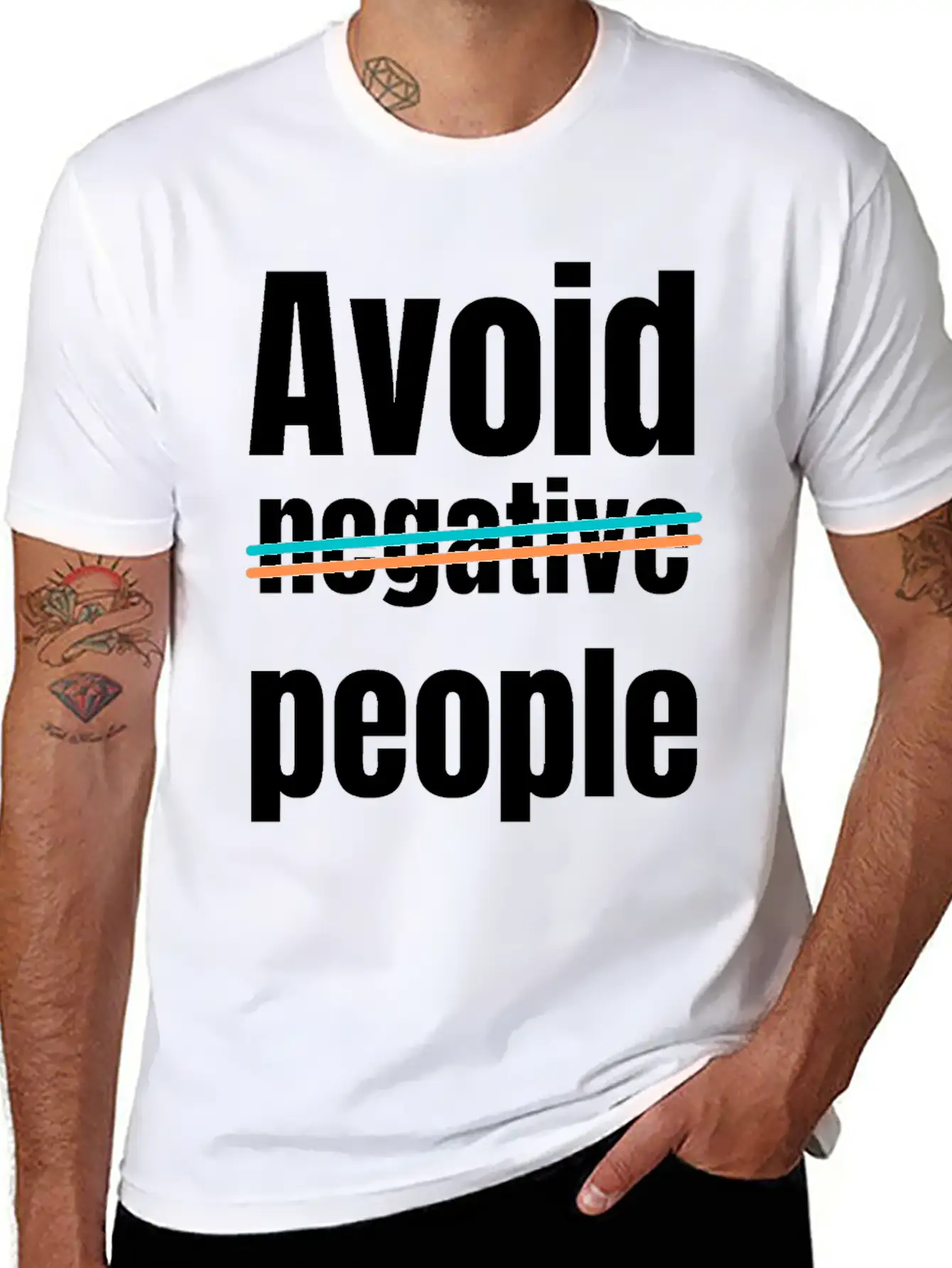 Avoid Negative People Timeless Short Sleeve Tee – Comfy And Minimalist Design