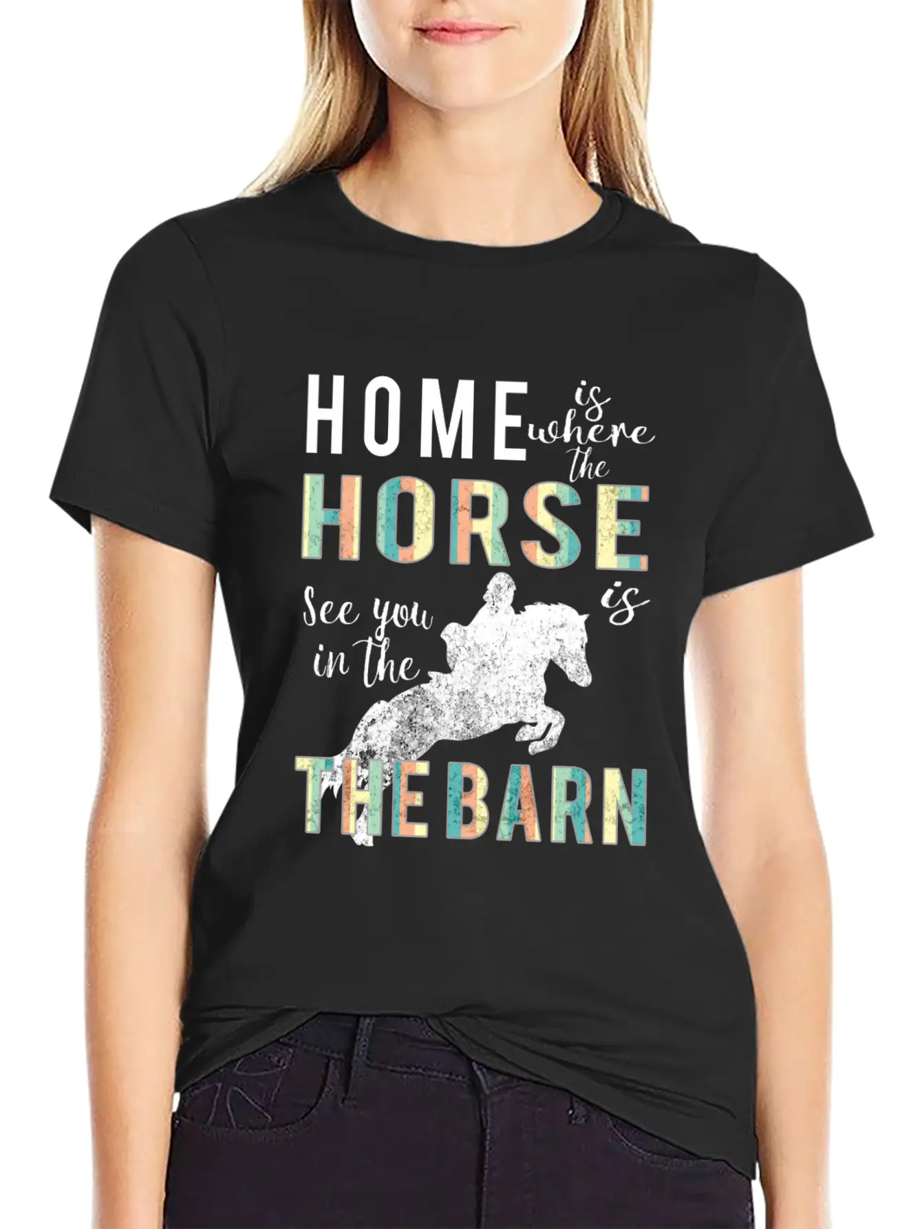 Awesome Home Is Where Horse Is Horse Lovers Gift Comfortable Minimalist Graphic Tee – Summer Style Essential