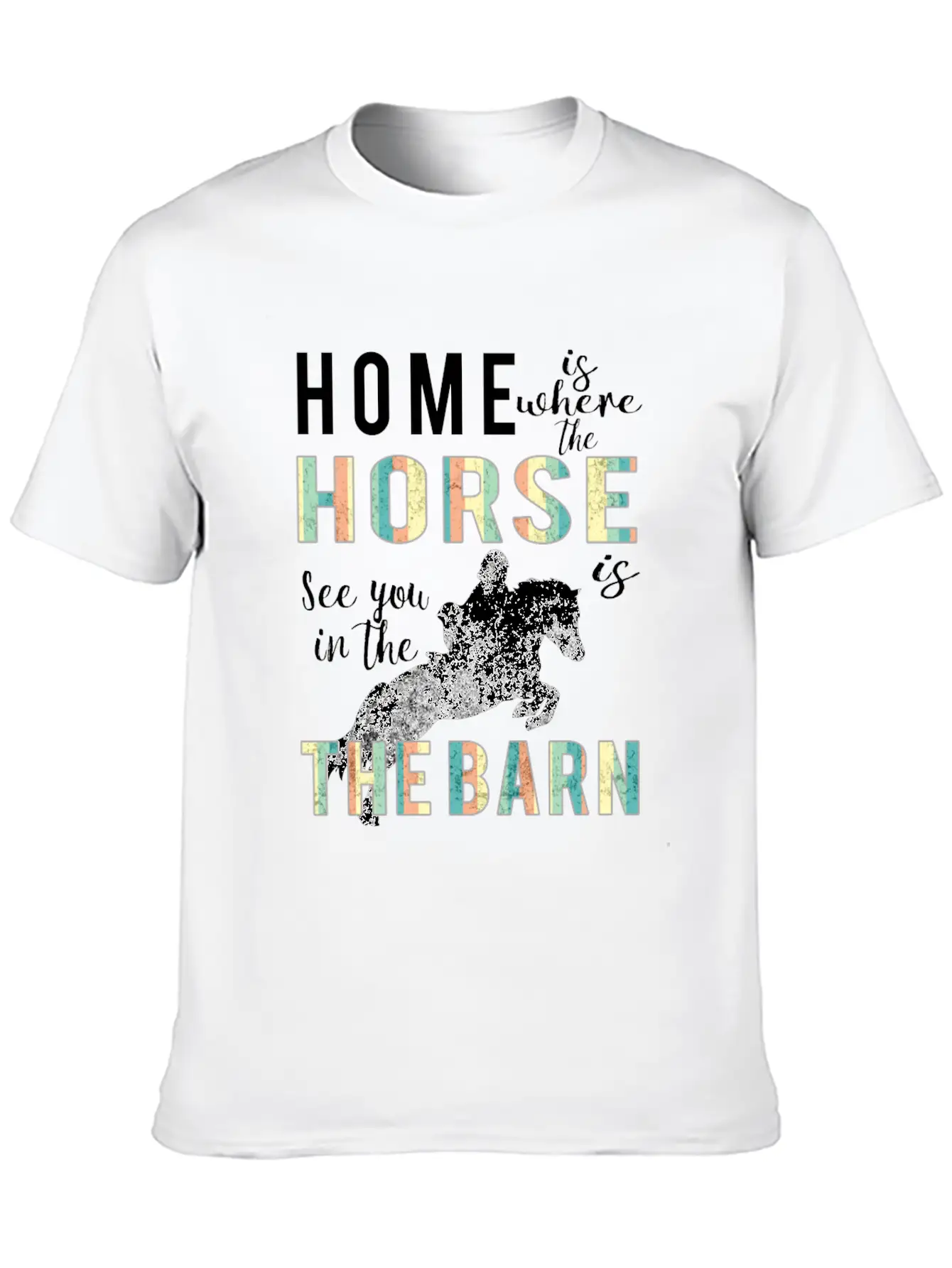 Awesome Home Is Where Horse Is Horse Lovers Gift Comfortable Minimalist Graphic Tee – Summer Style Essential