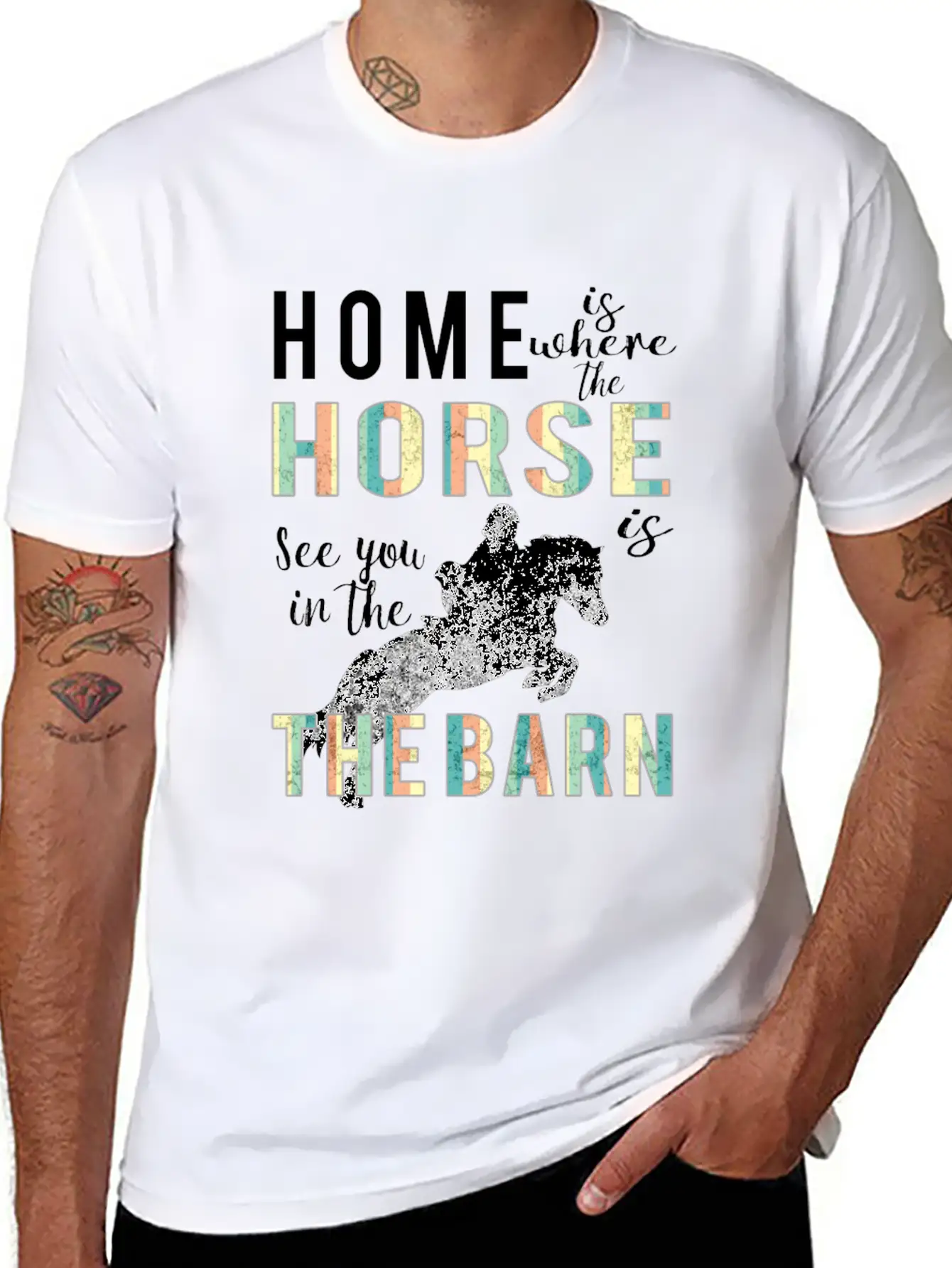 Awesome Home Is Where Horse Is Horse Lovers Gift Comfortable Minimalist Graphic Tee – Summer Style Essential
