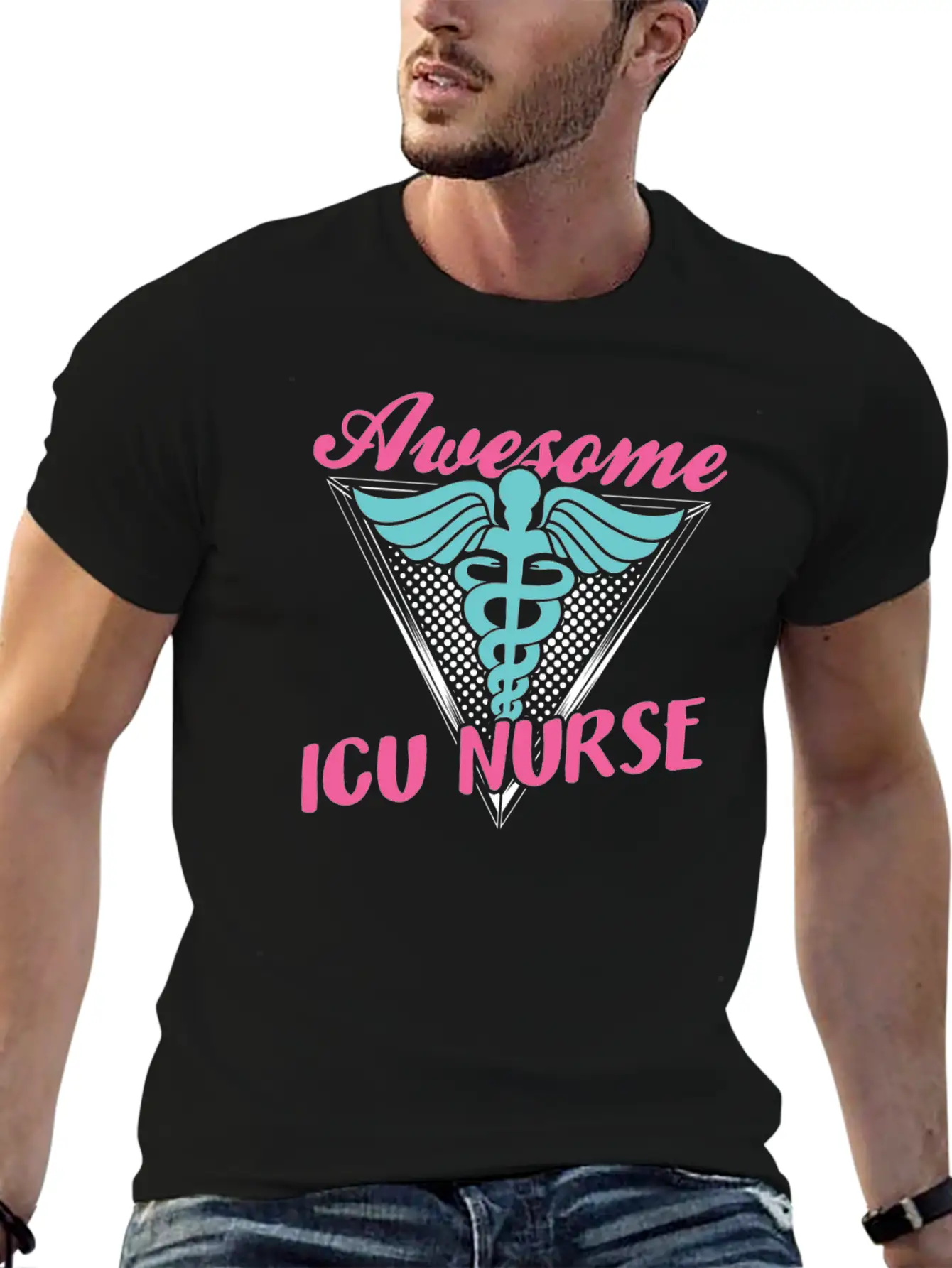 Awesome Icu Nurse Nursing Hospital ICE Timeless Short Sleeve Tee – Comfy And Minimalist Design